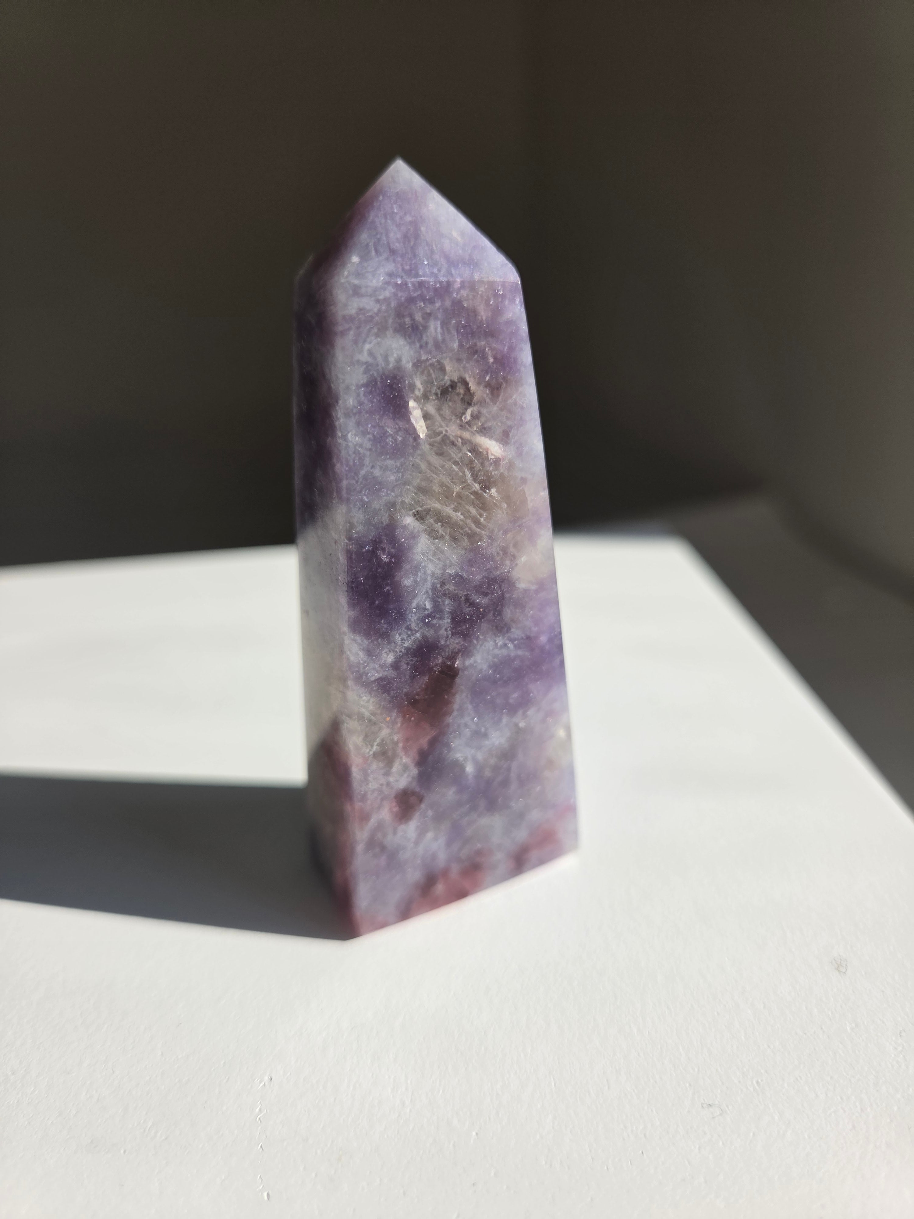 Pink Tourmaline x Lepidolite Tower 004