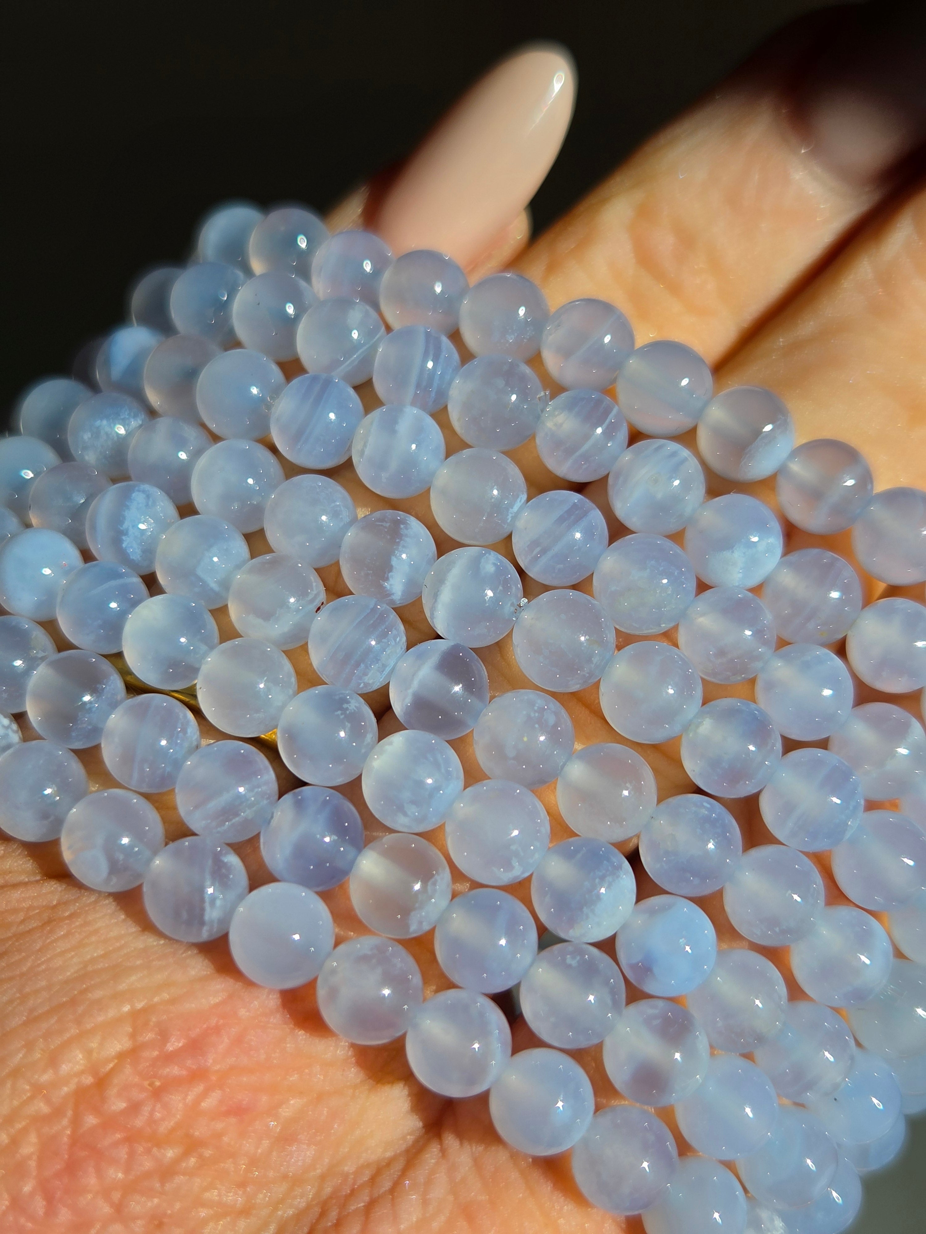 Blue Lace Agate bracelet | 5.5mm