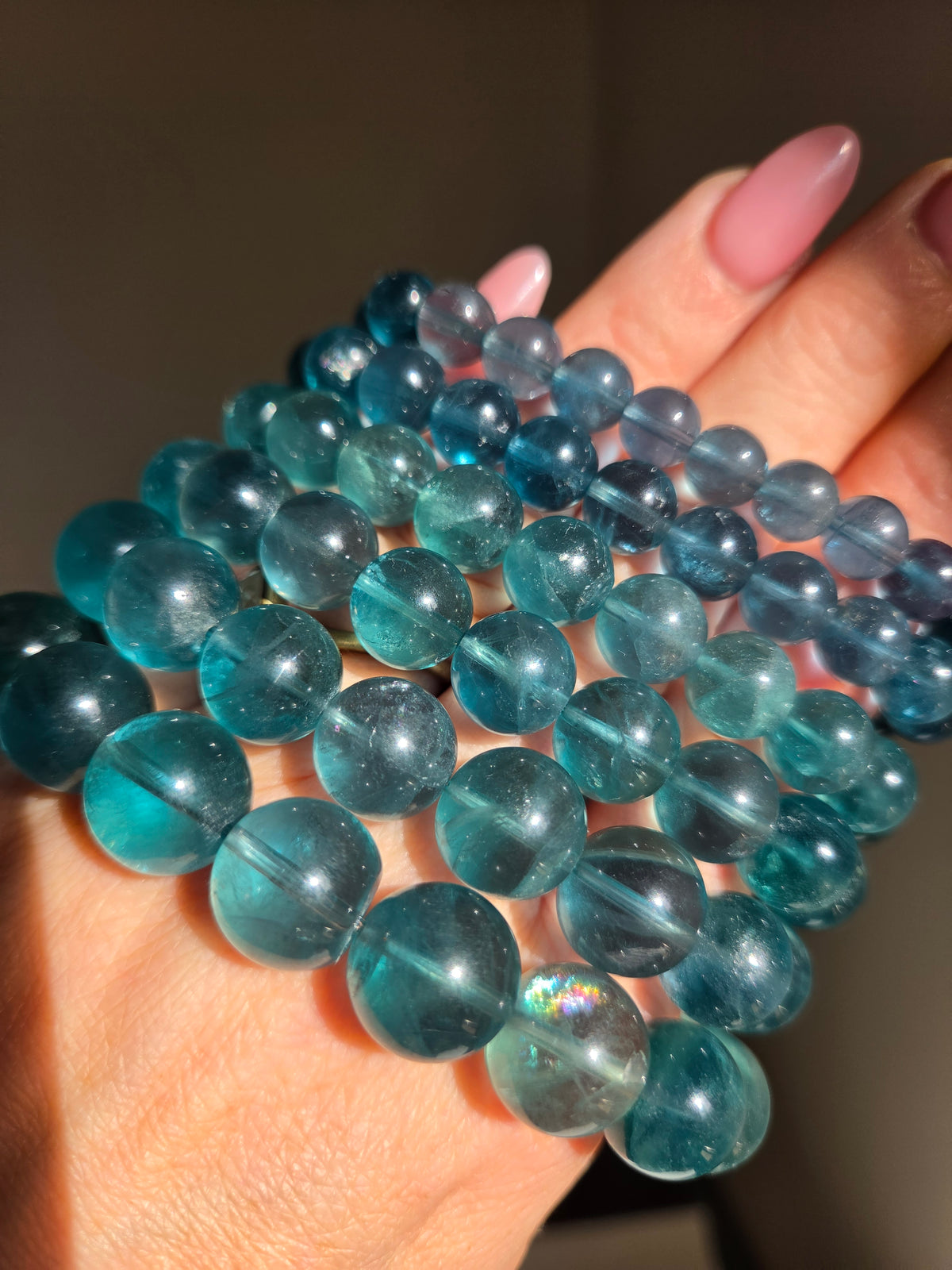 Teal Fluorite Bracelet | 9-13mm