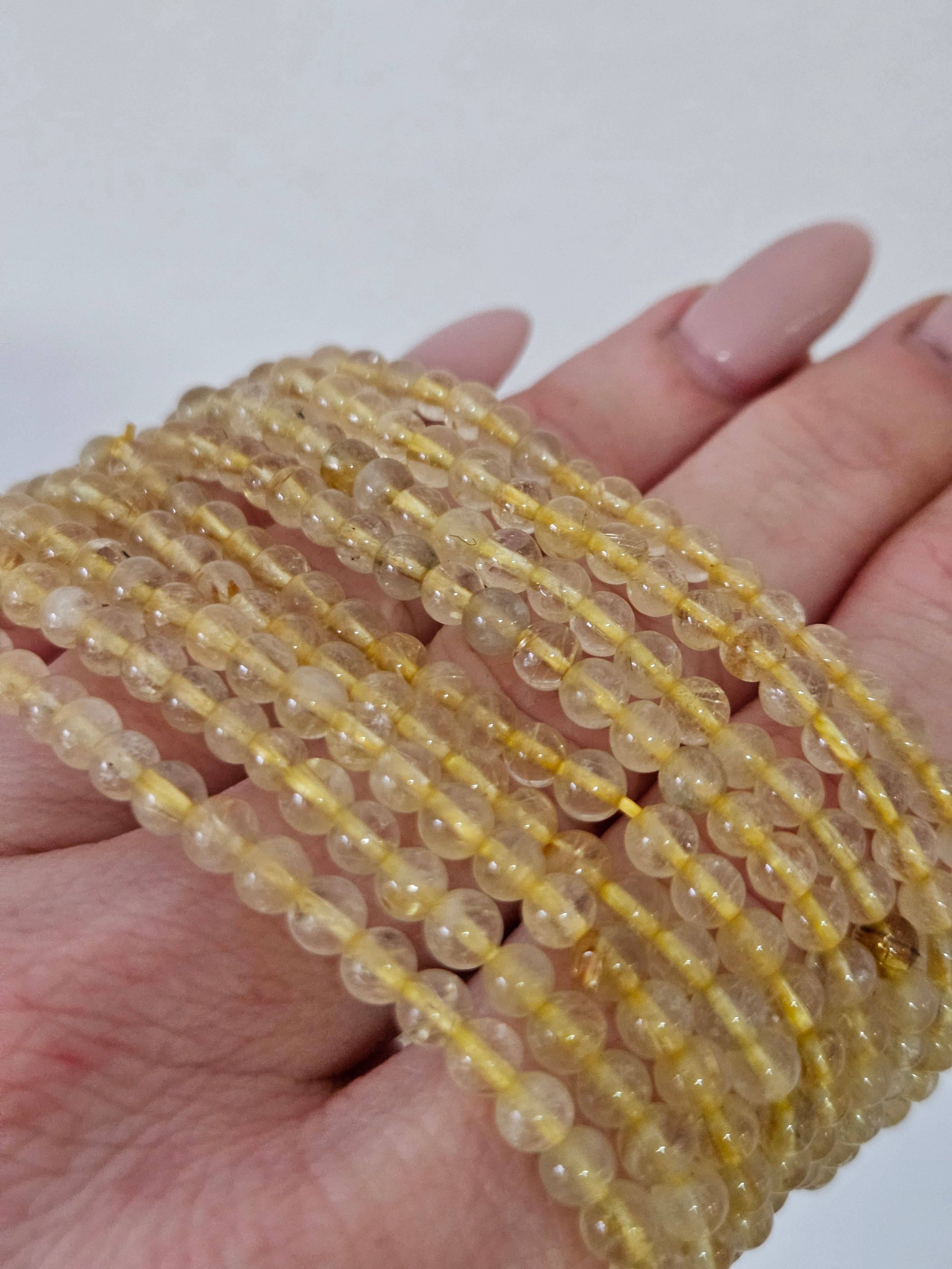 Rutile Quartz Bracelet | 4mm
