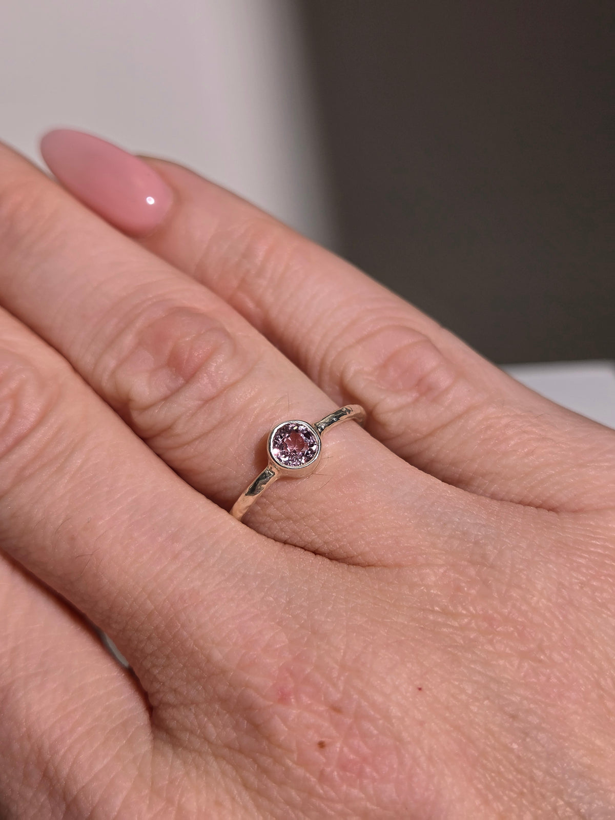 Size 7 | Morganite Ring | silver