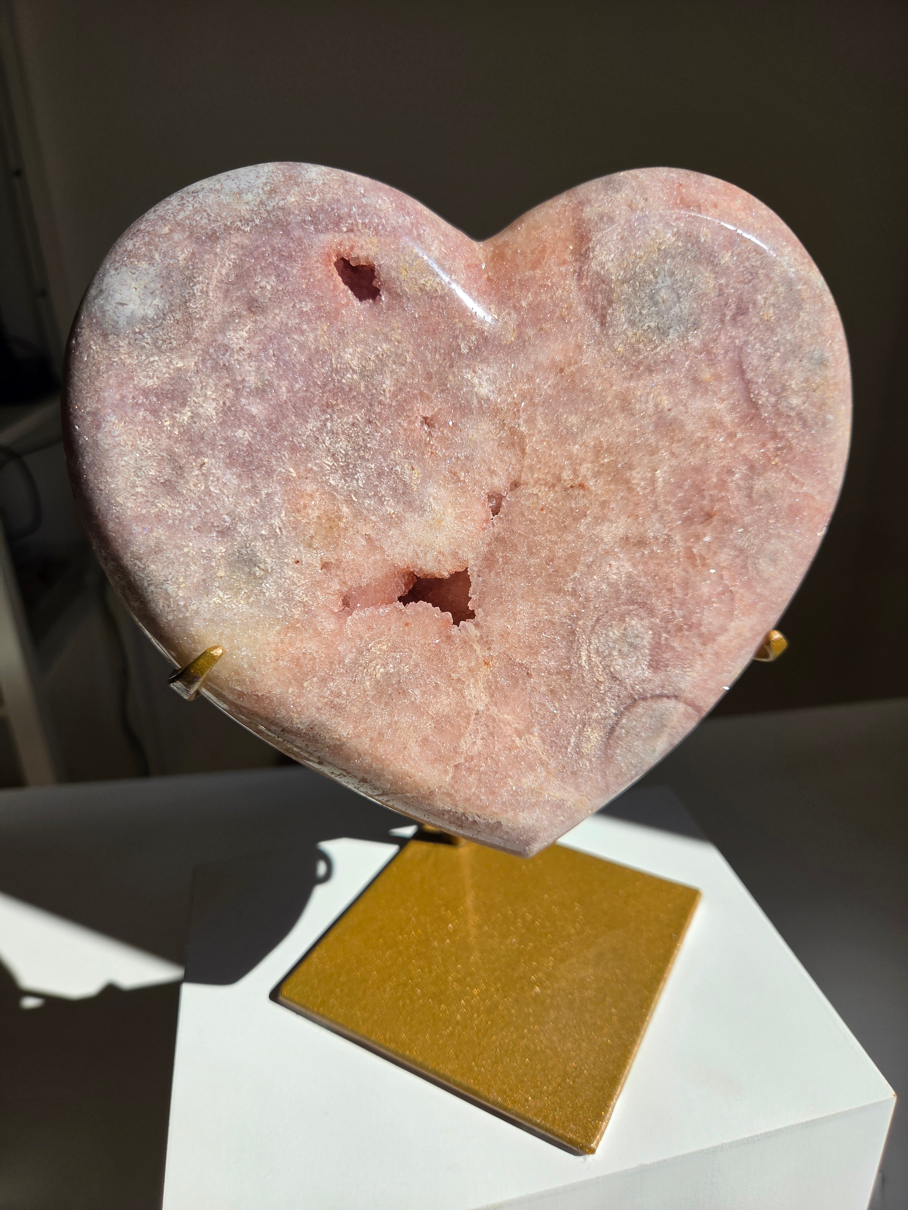 Pink Amethyst Statement Heart