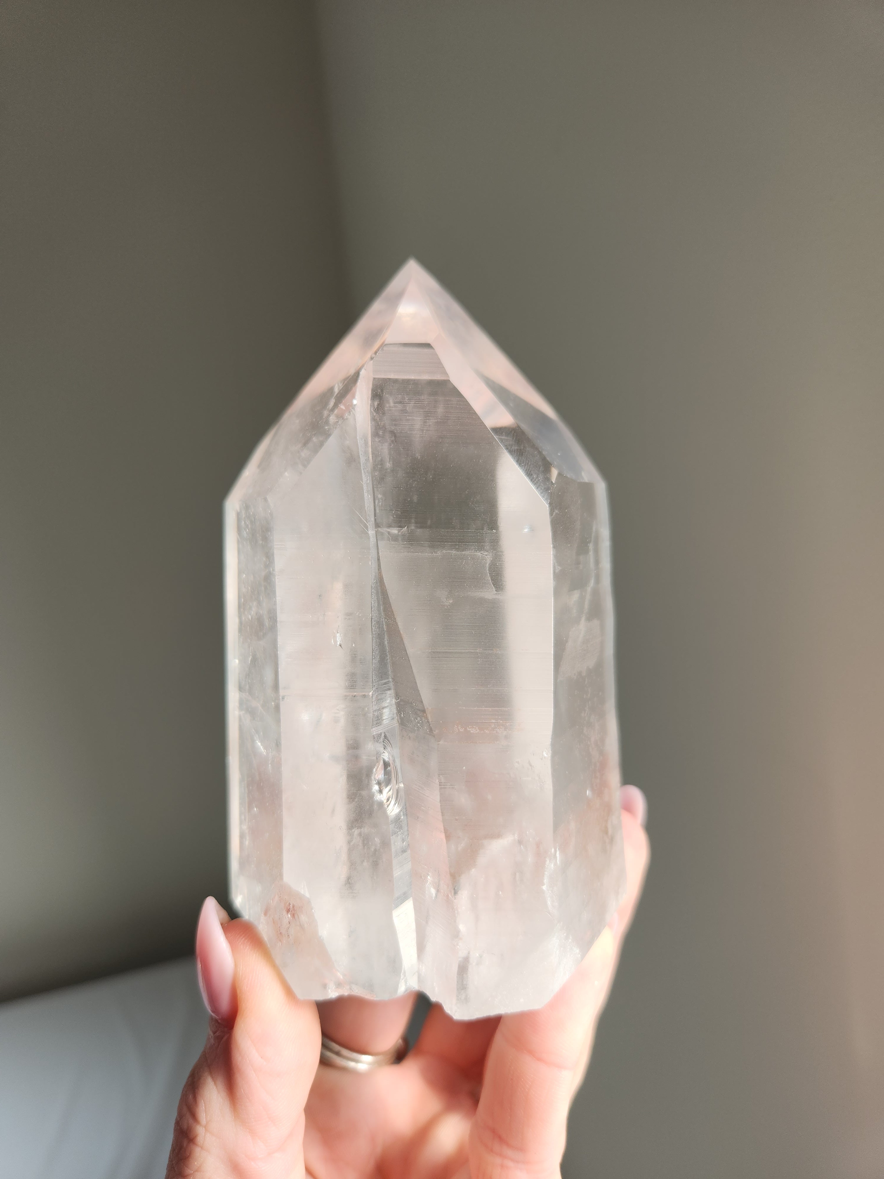 Semi Polished Lemurian Quartz Tower 010