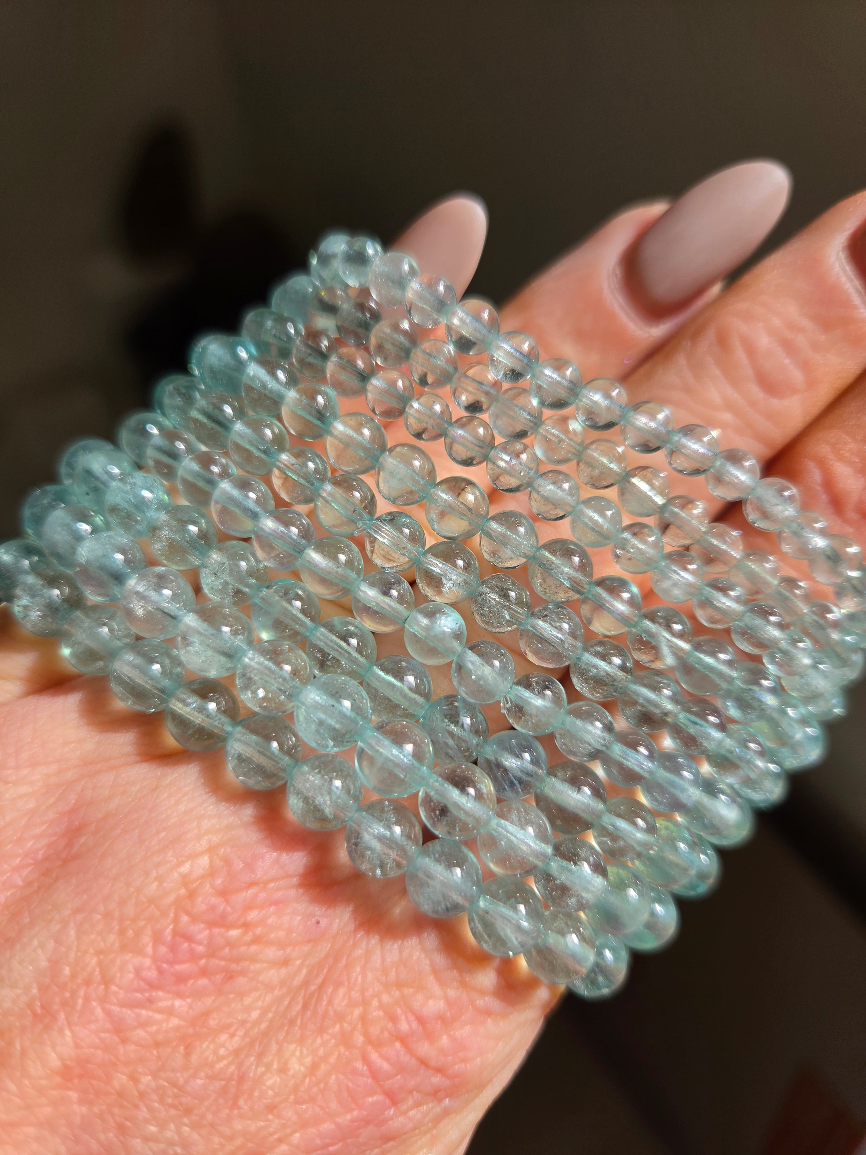 Green Aquamarine Bracelet | 5-6mm