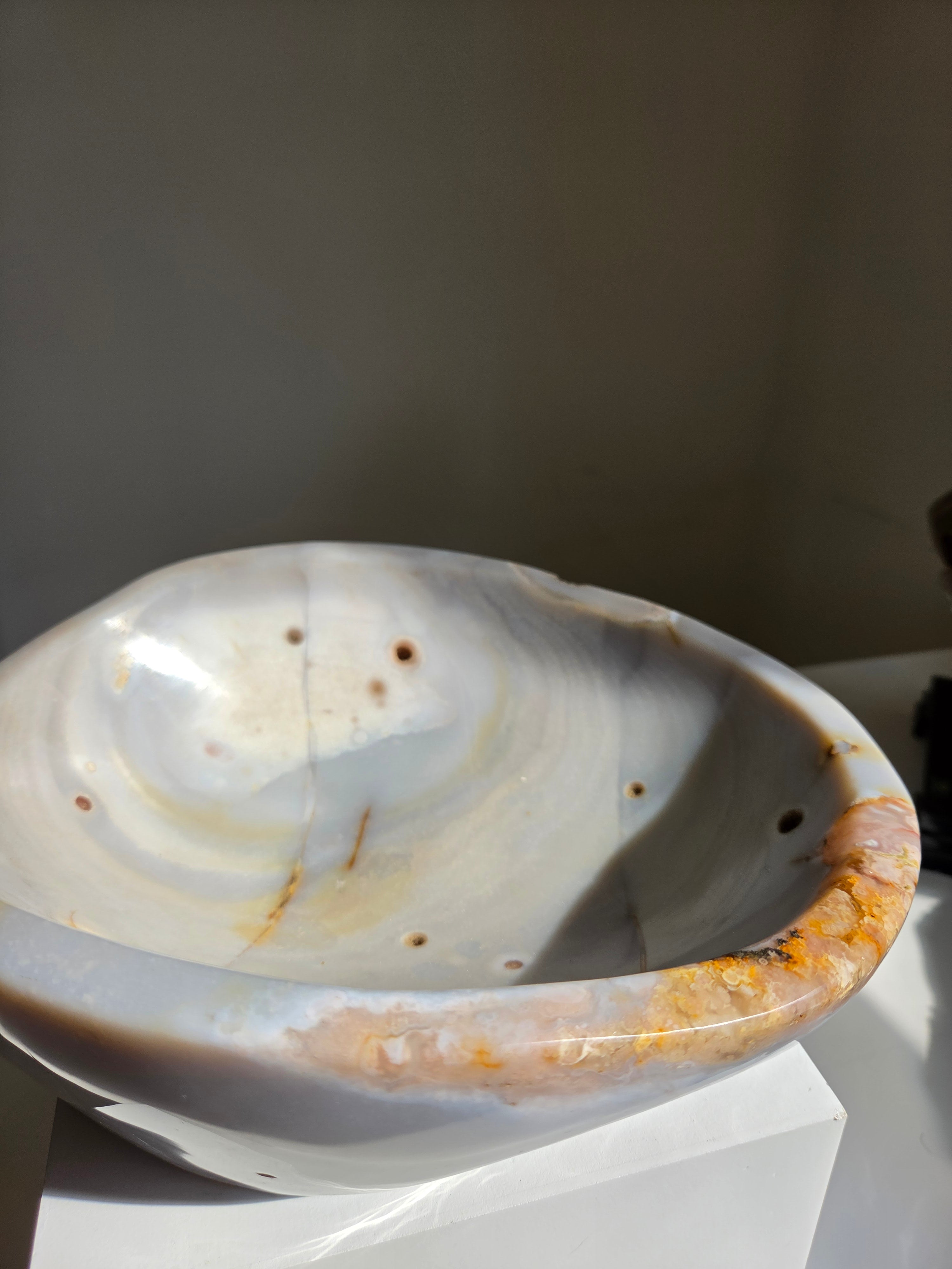 Flower Agate Statement Bowl