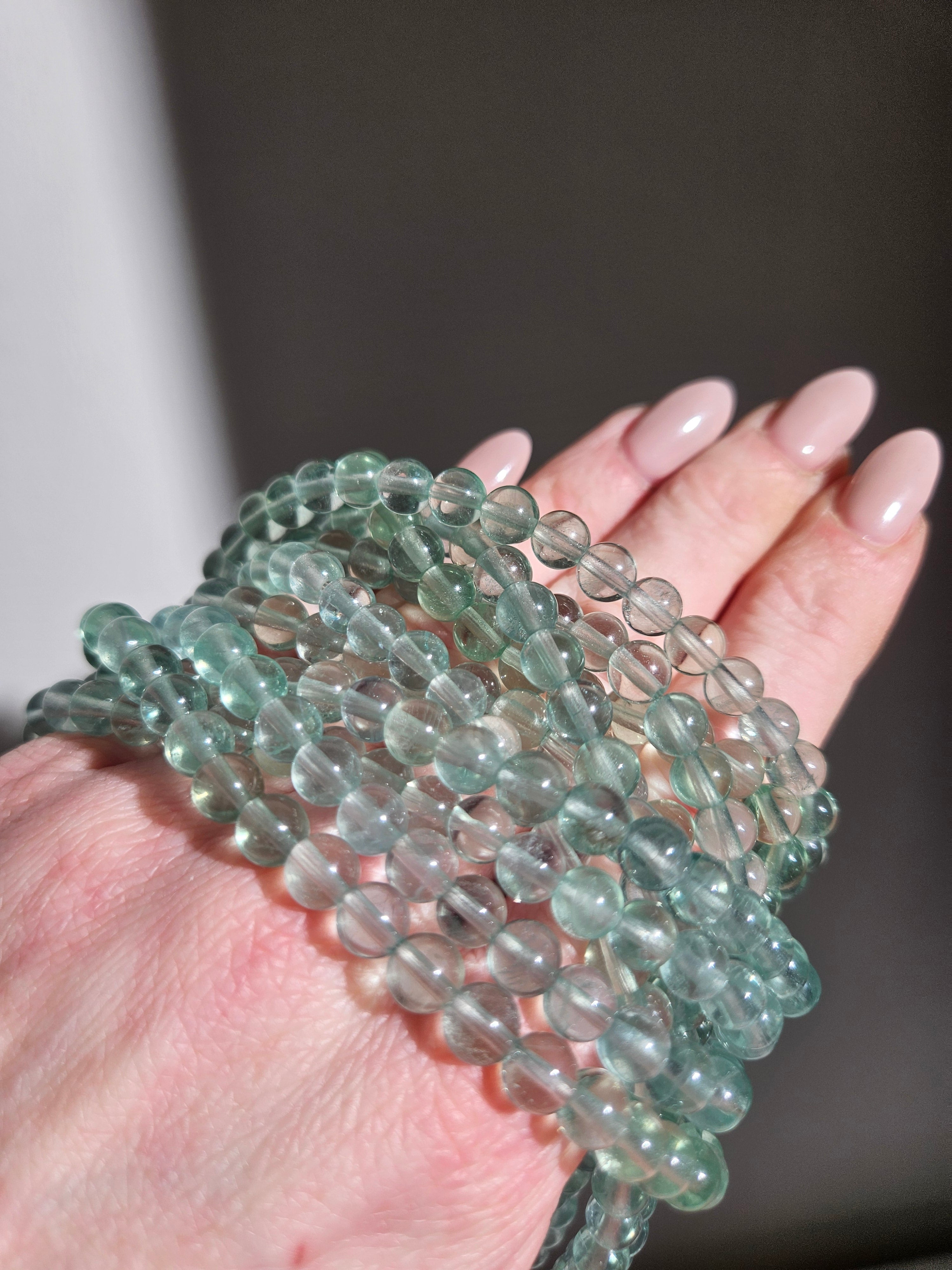 Green Fluorite 3 wrap bracelet | 6.5mm