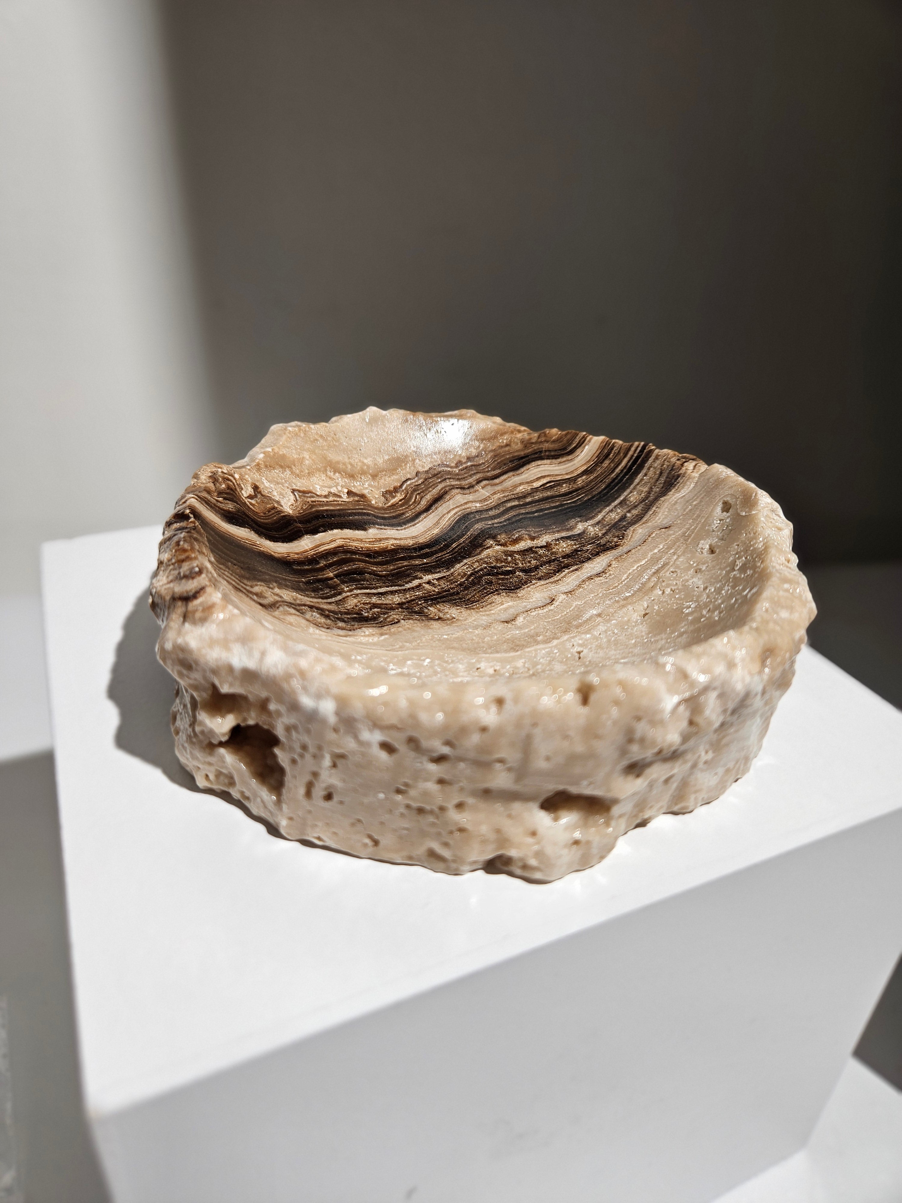 Raw Chocolate Calcite Bowl 001