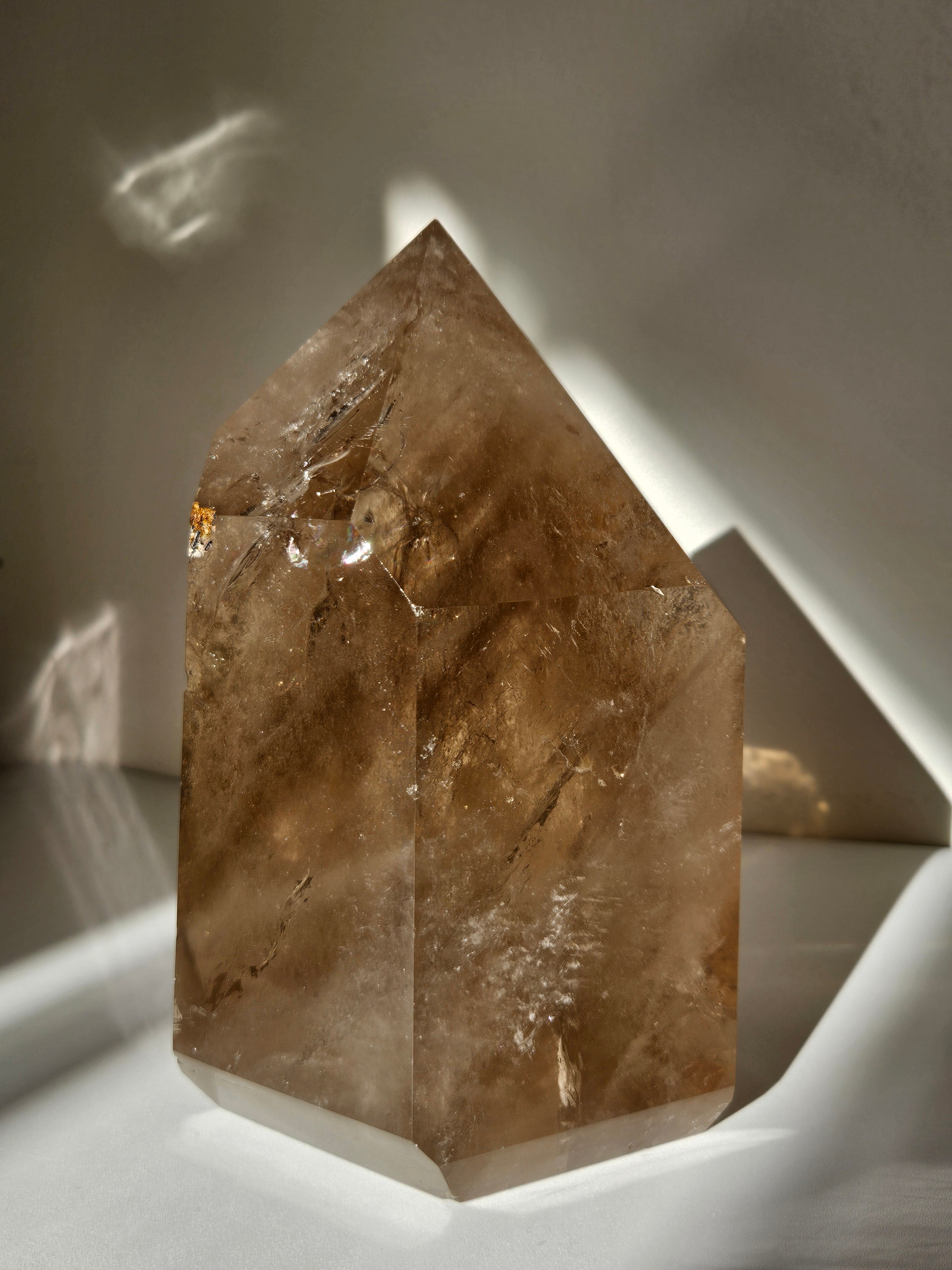 Smoky Quartz Statement Tower with Phantoms