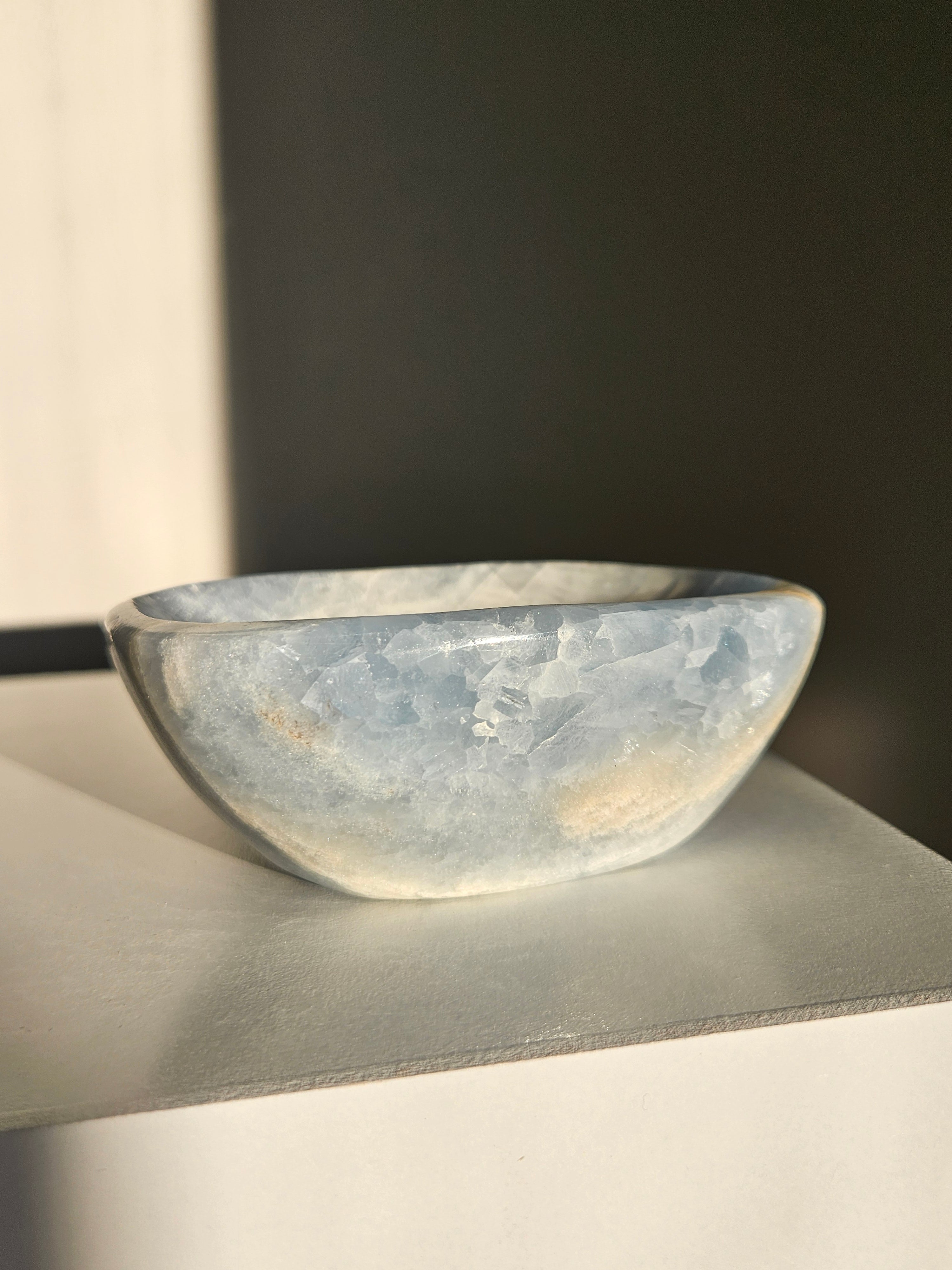Blue Calcite Bowl 008