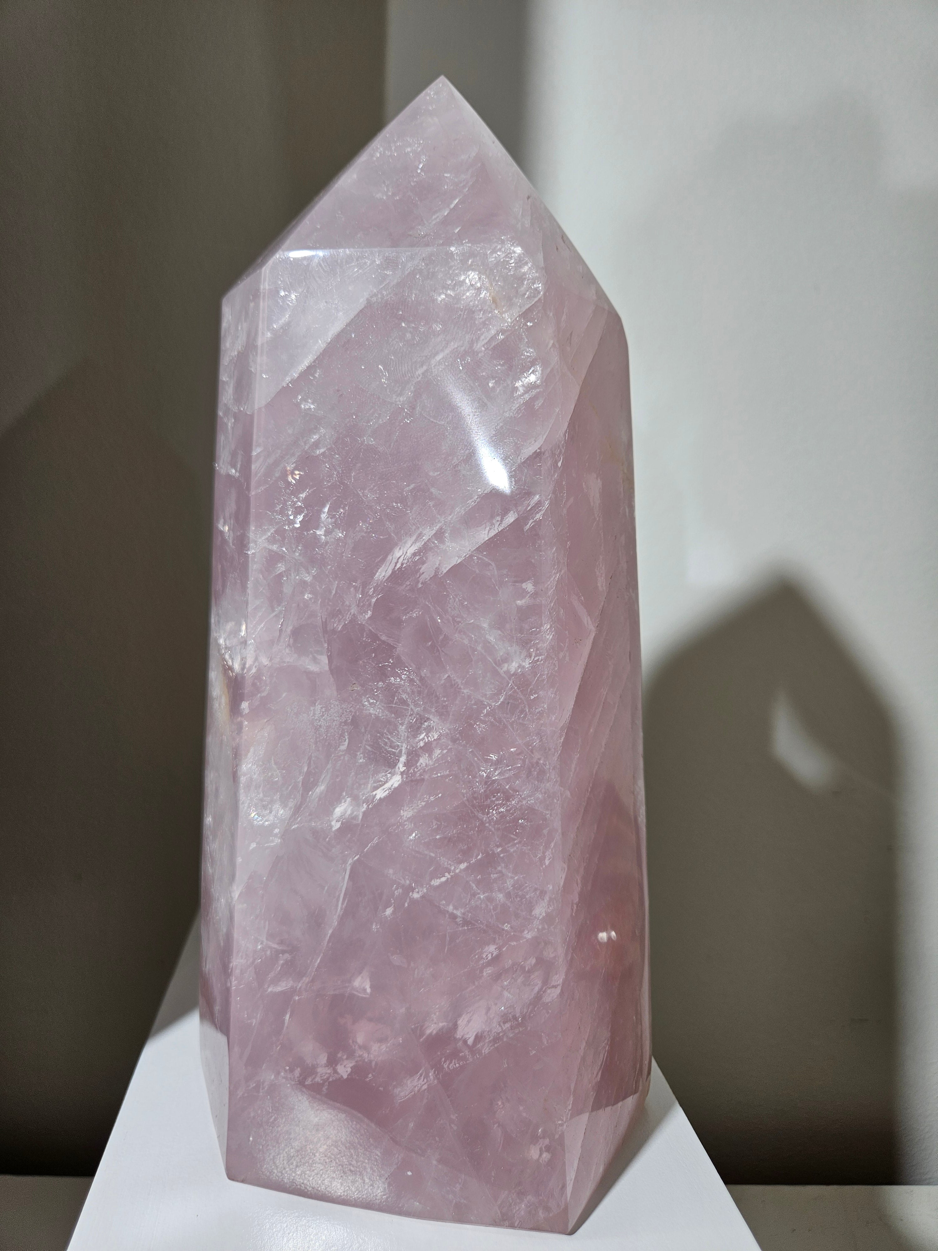 Lavender Rose Quartz Statement Tower