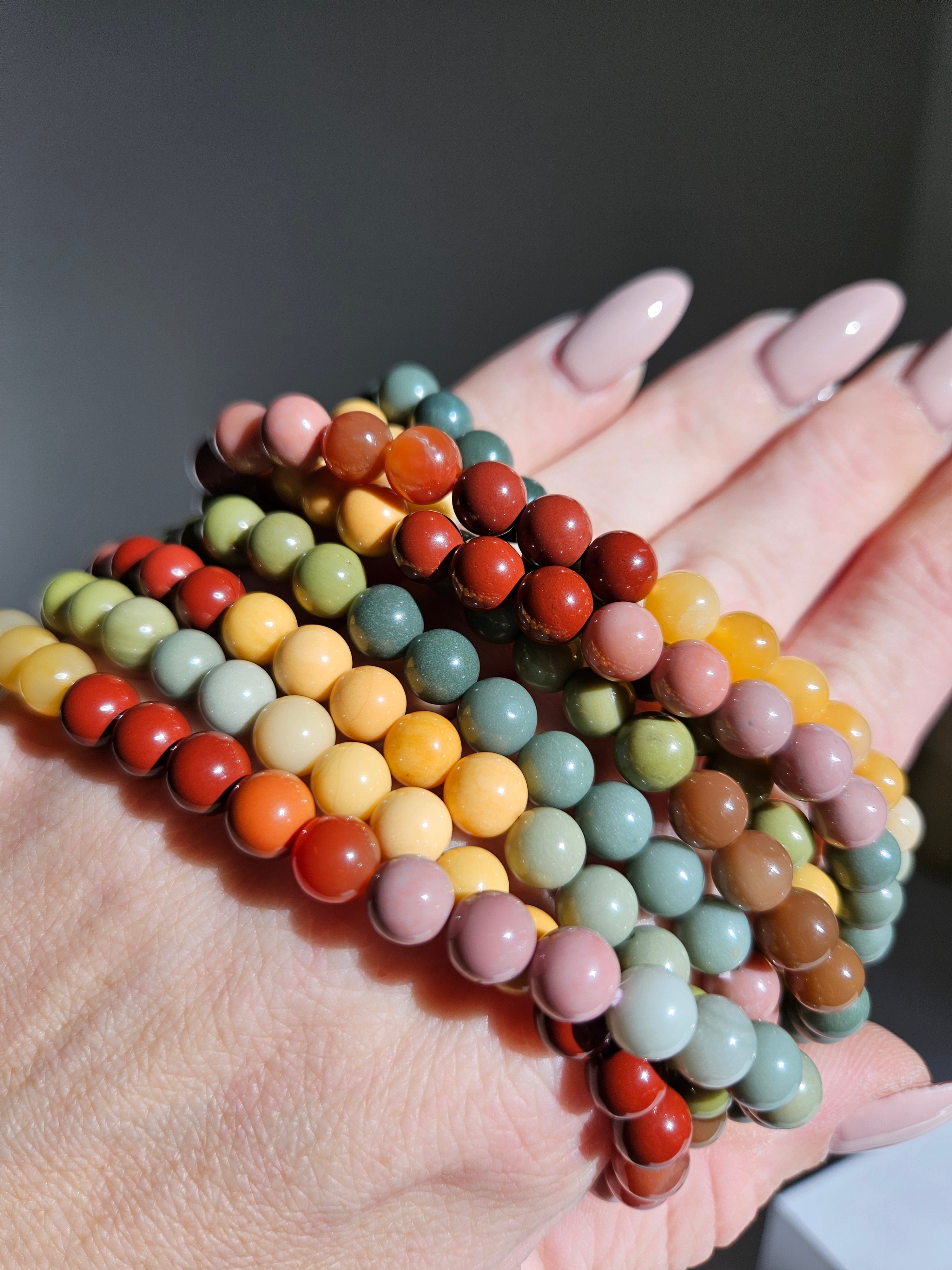 Alashan Agate 3 wrap Bracelet | 7mm