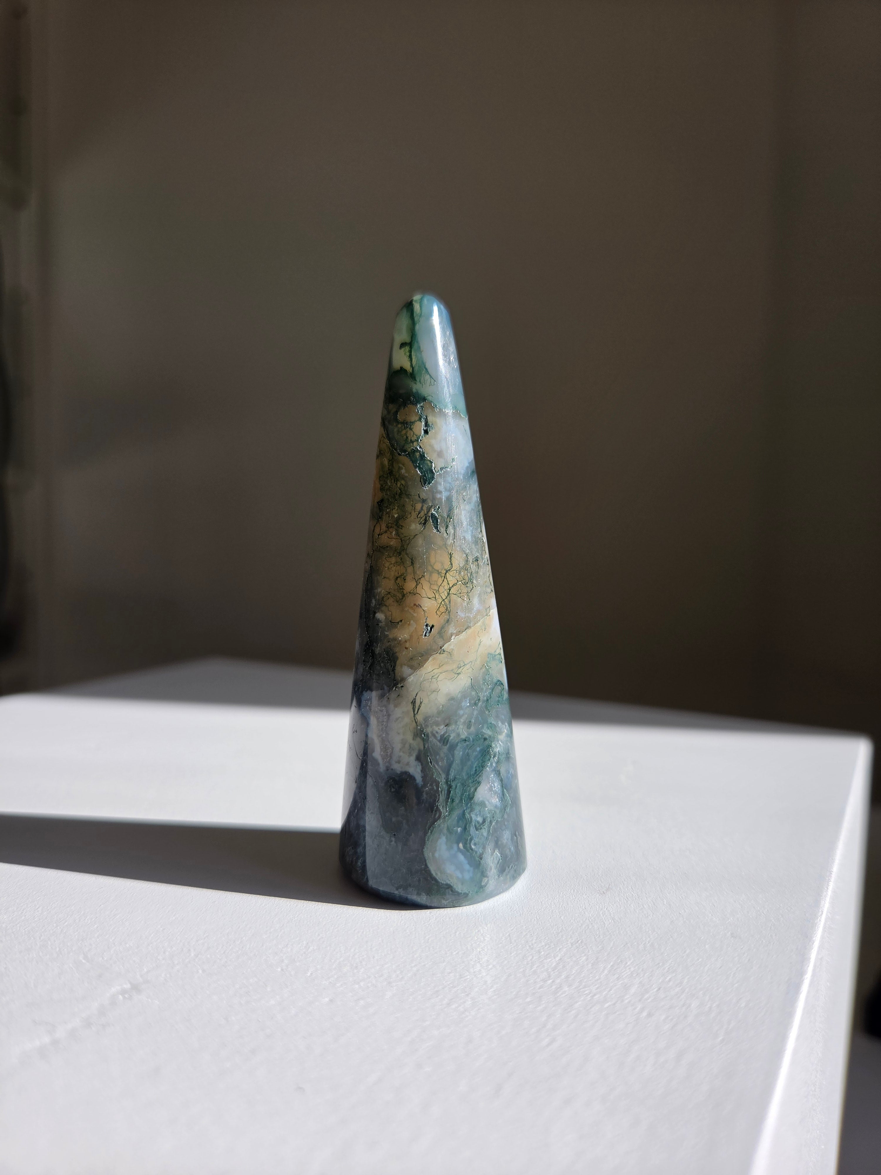 Moss Agate Ring Holder 004