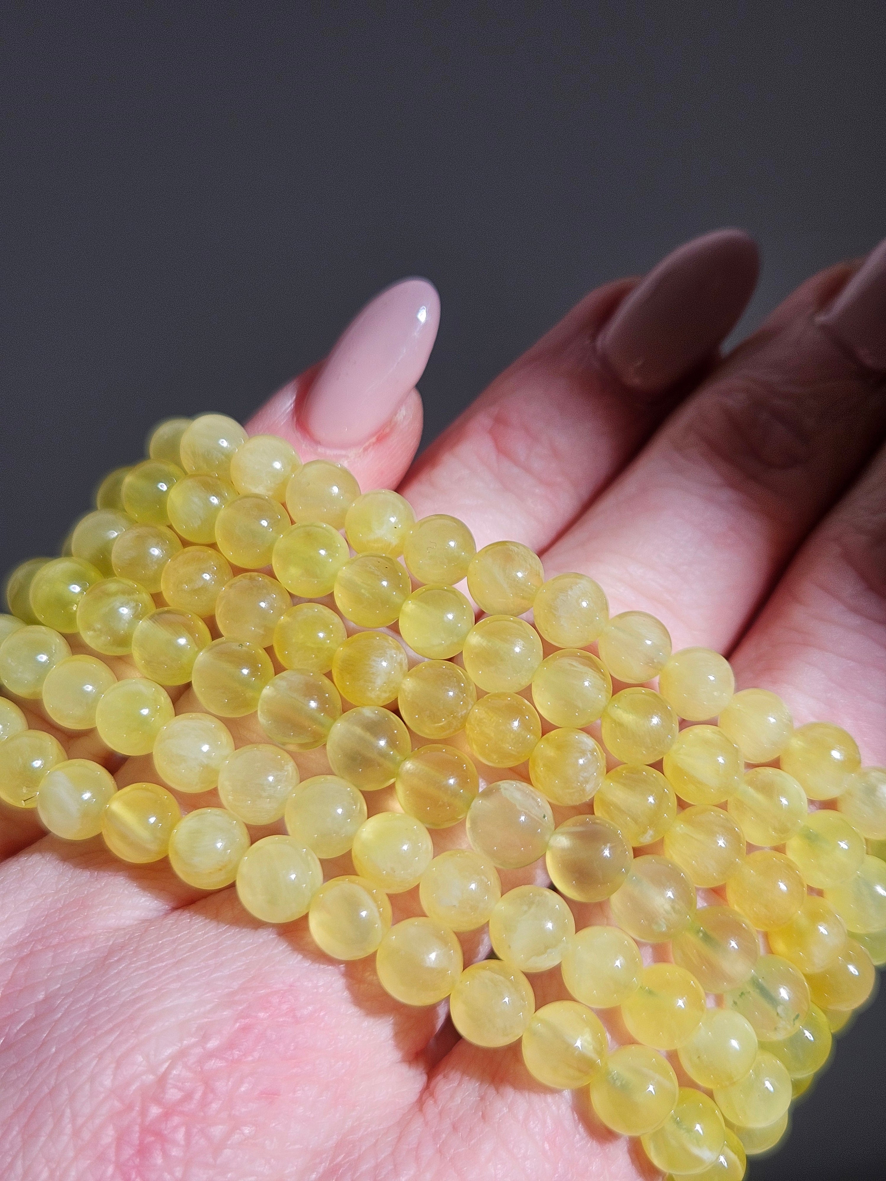 Golden Prehnite Bracelet | 6mm