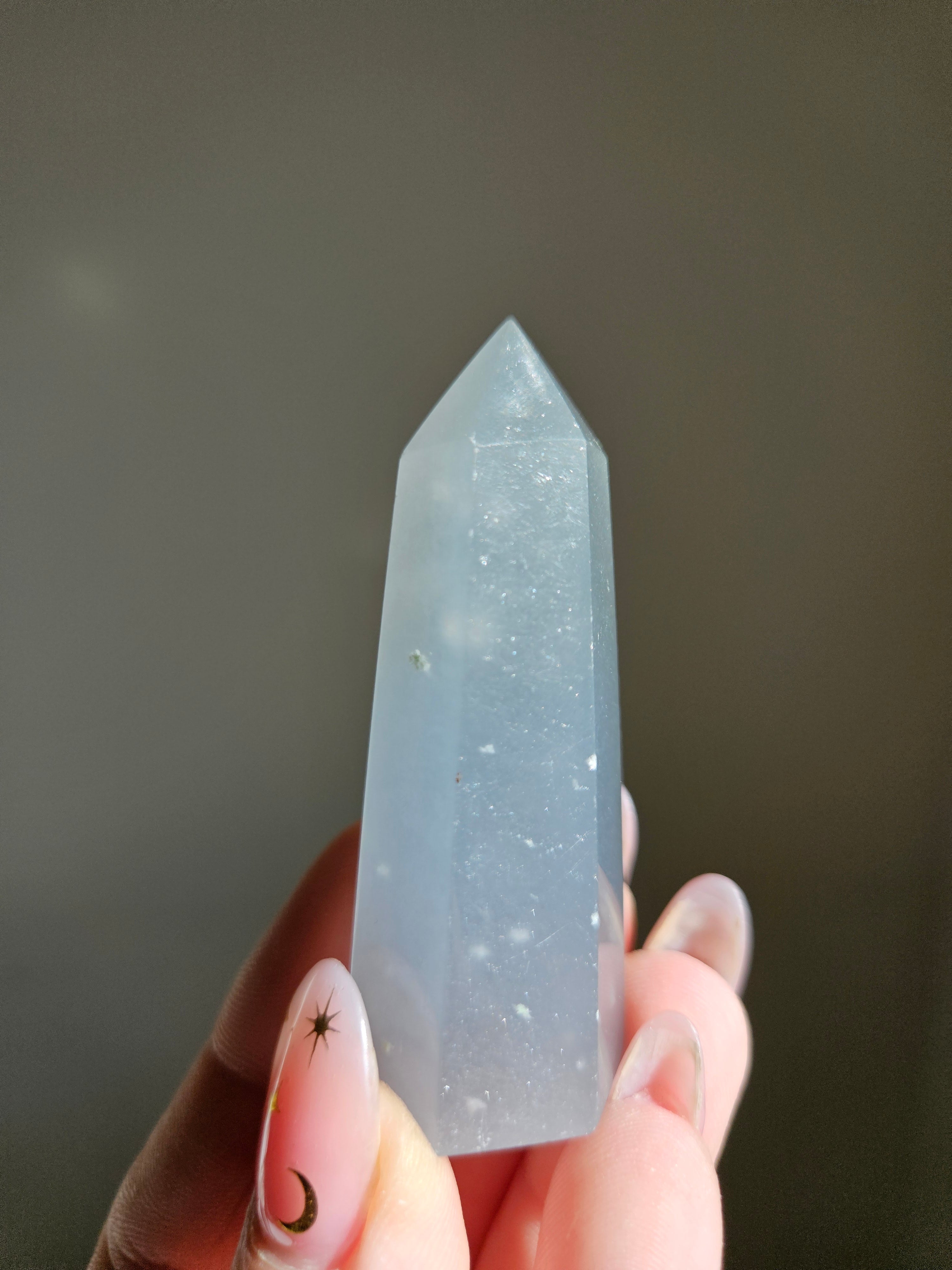 Snowflake Angelite Tower 006