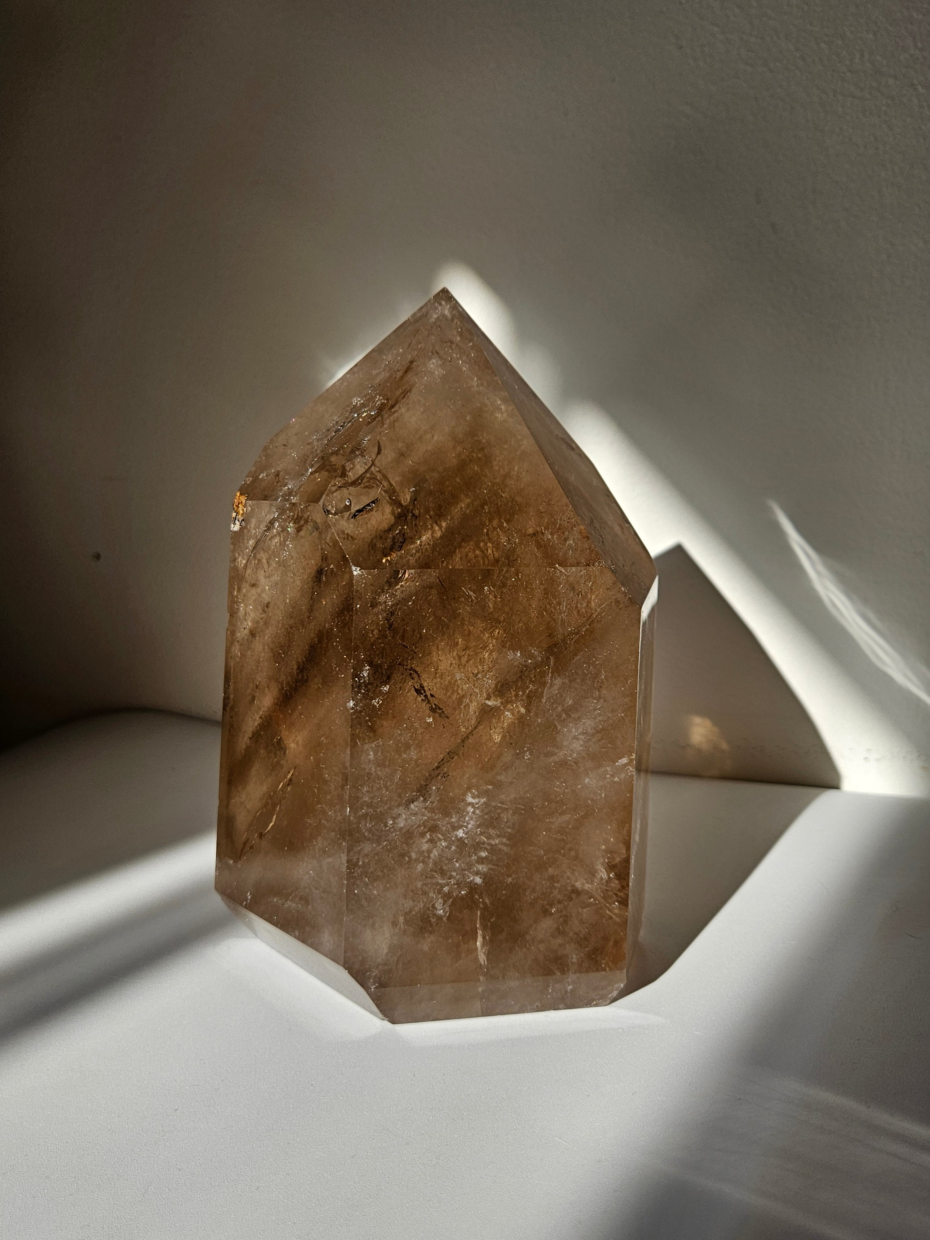 Smoky Quartz Statement Tower with Phantoms