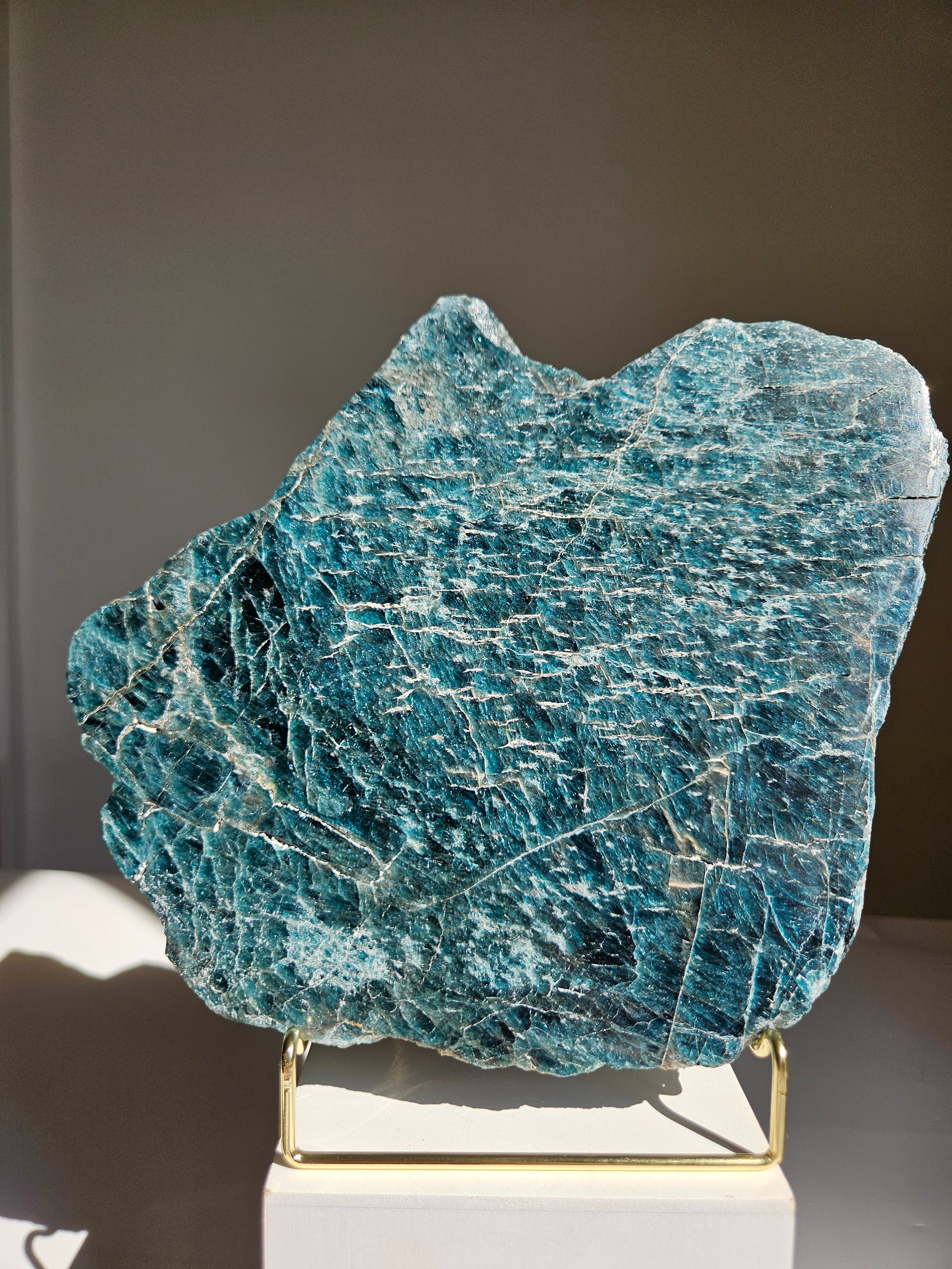 Blue Apatite Slab 003