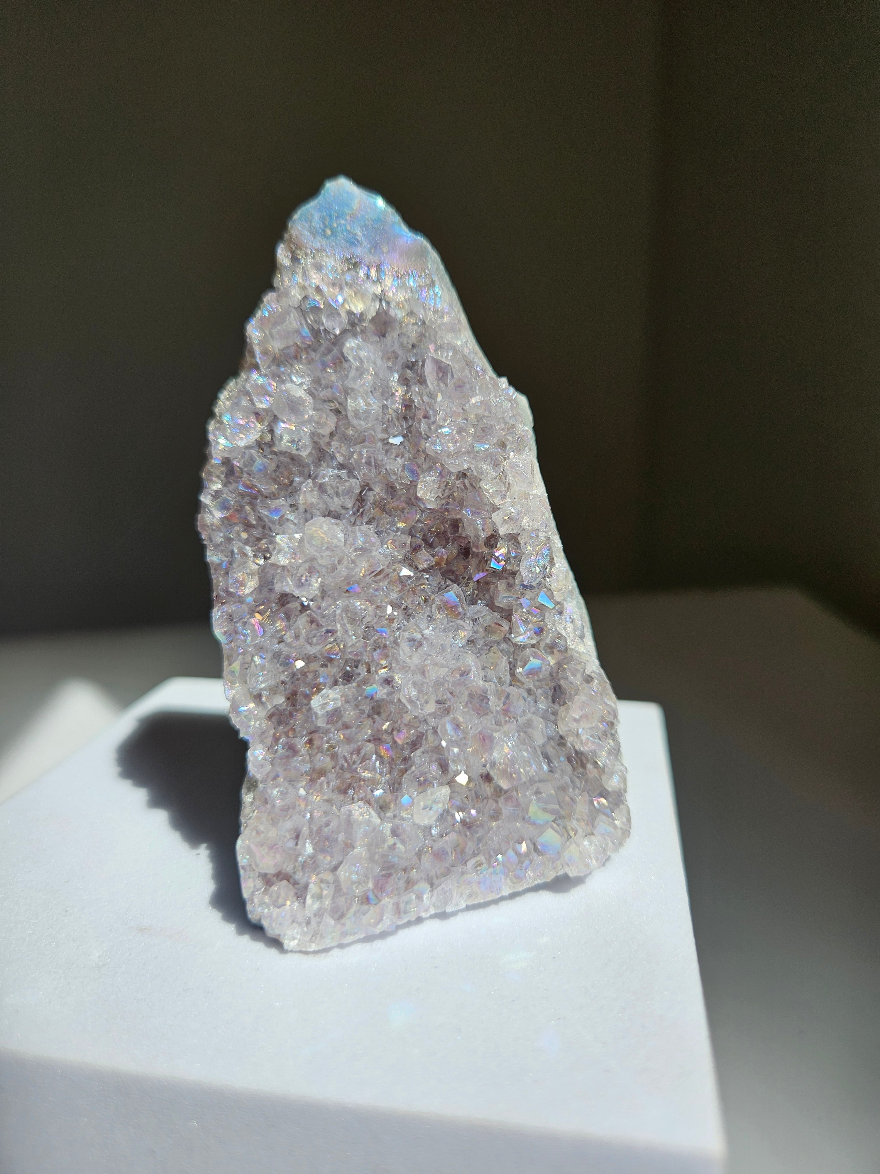 Rainbow Aura Amethyst Cluster 006