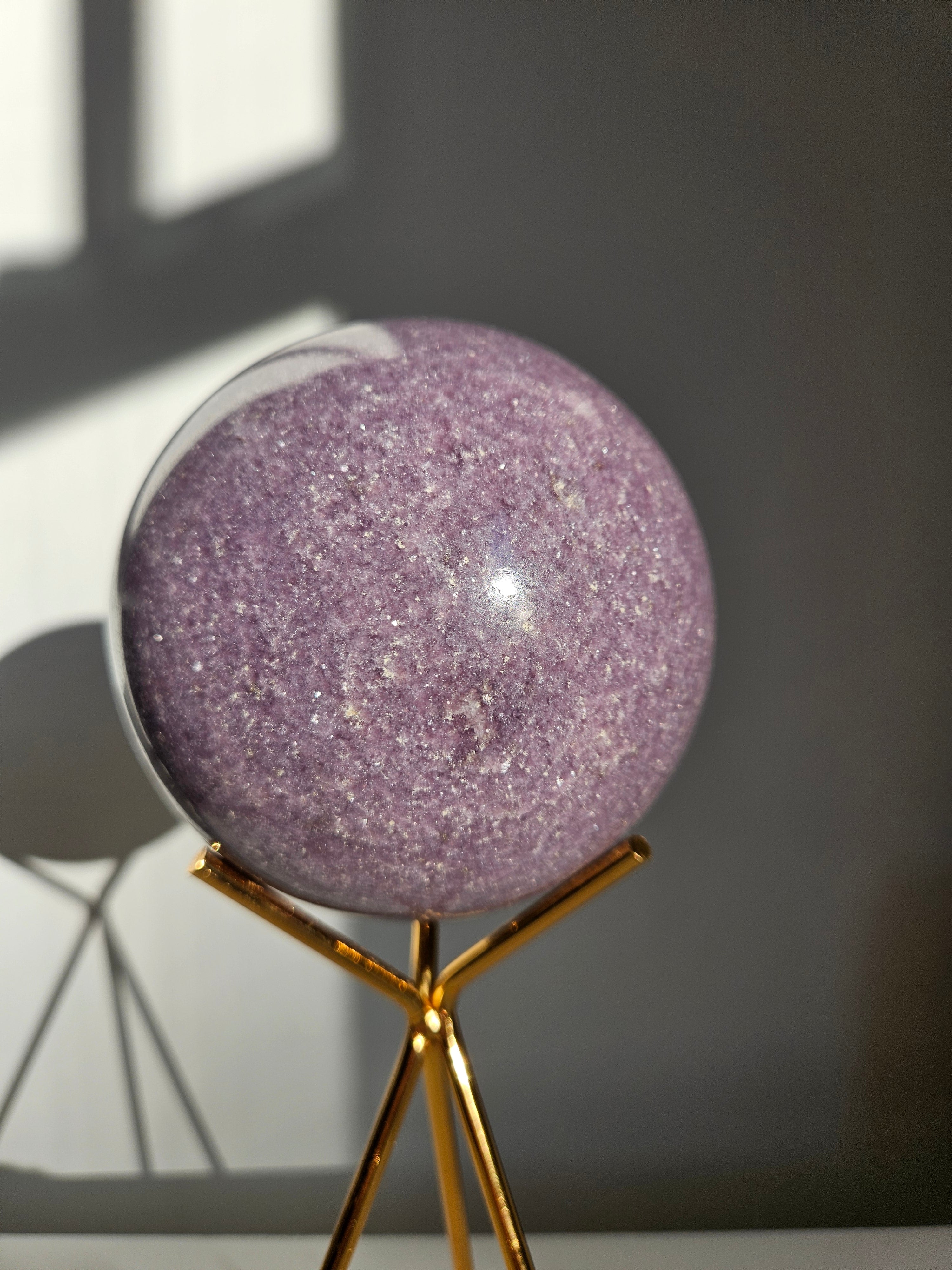 Lepidolite Statement Sphere 001