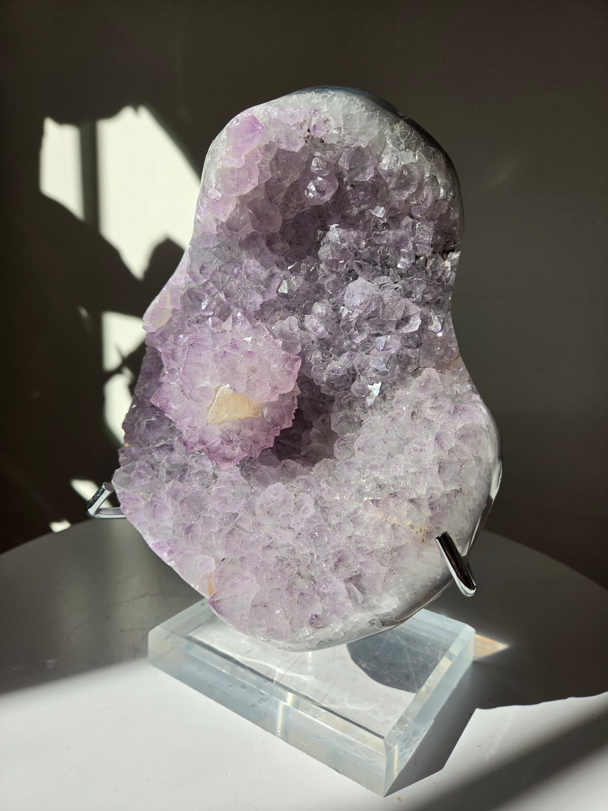 Amethyst Cluster Statement on Stand