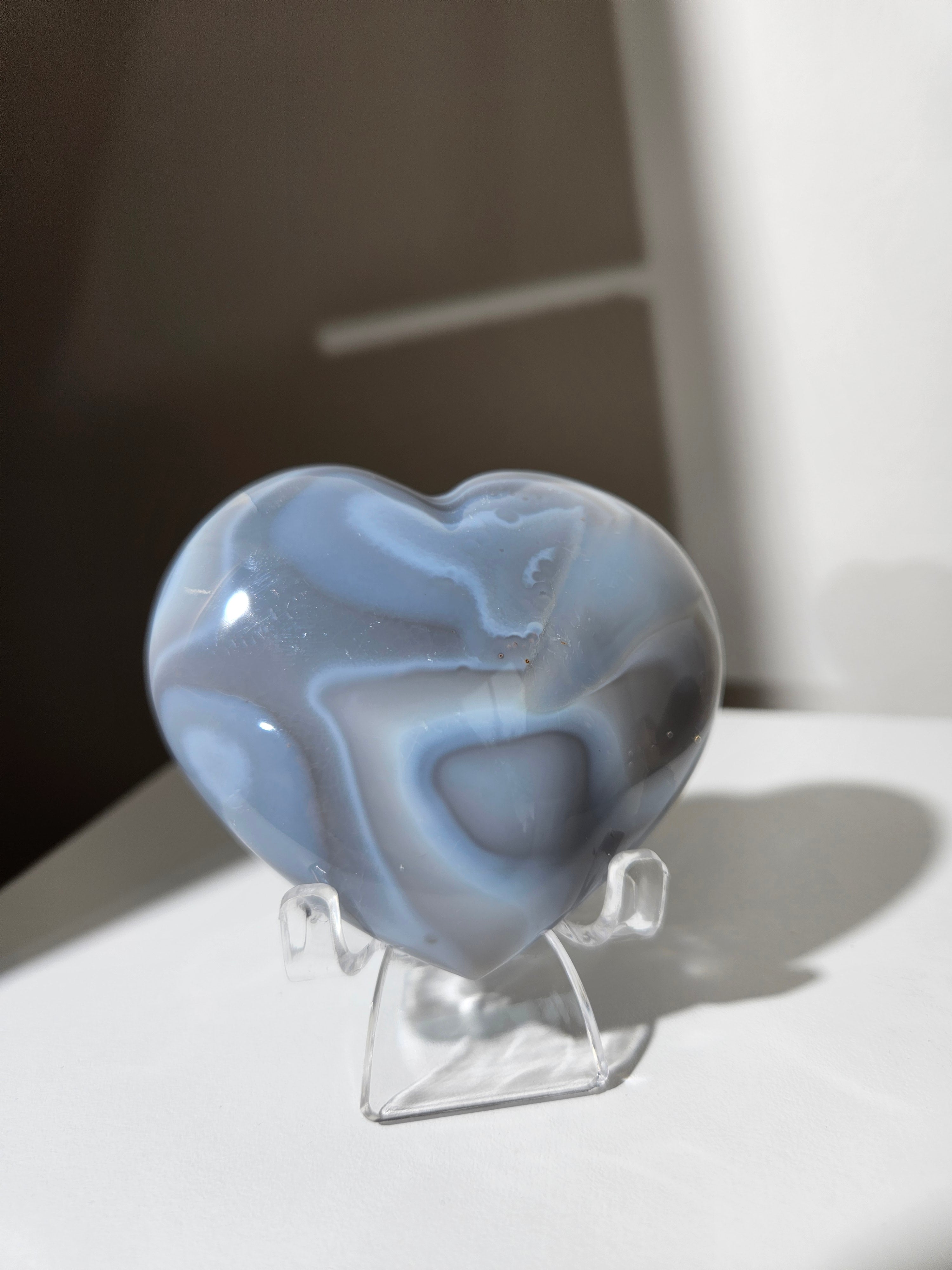 Banded Agate Heart 004