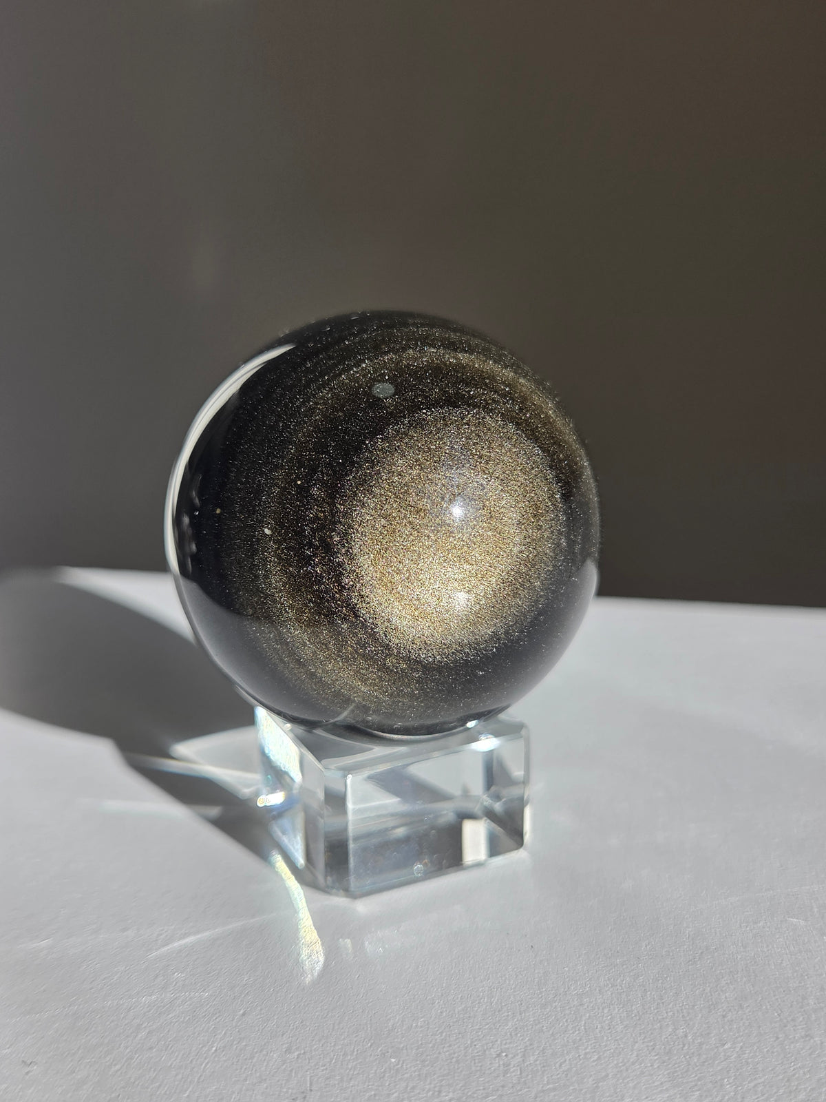 Golden Sheen Obsidian Sphere 005