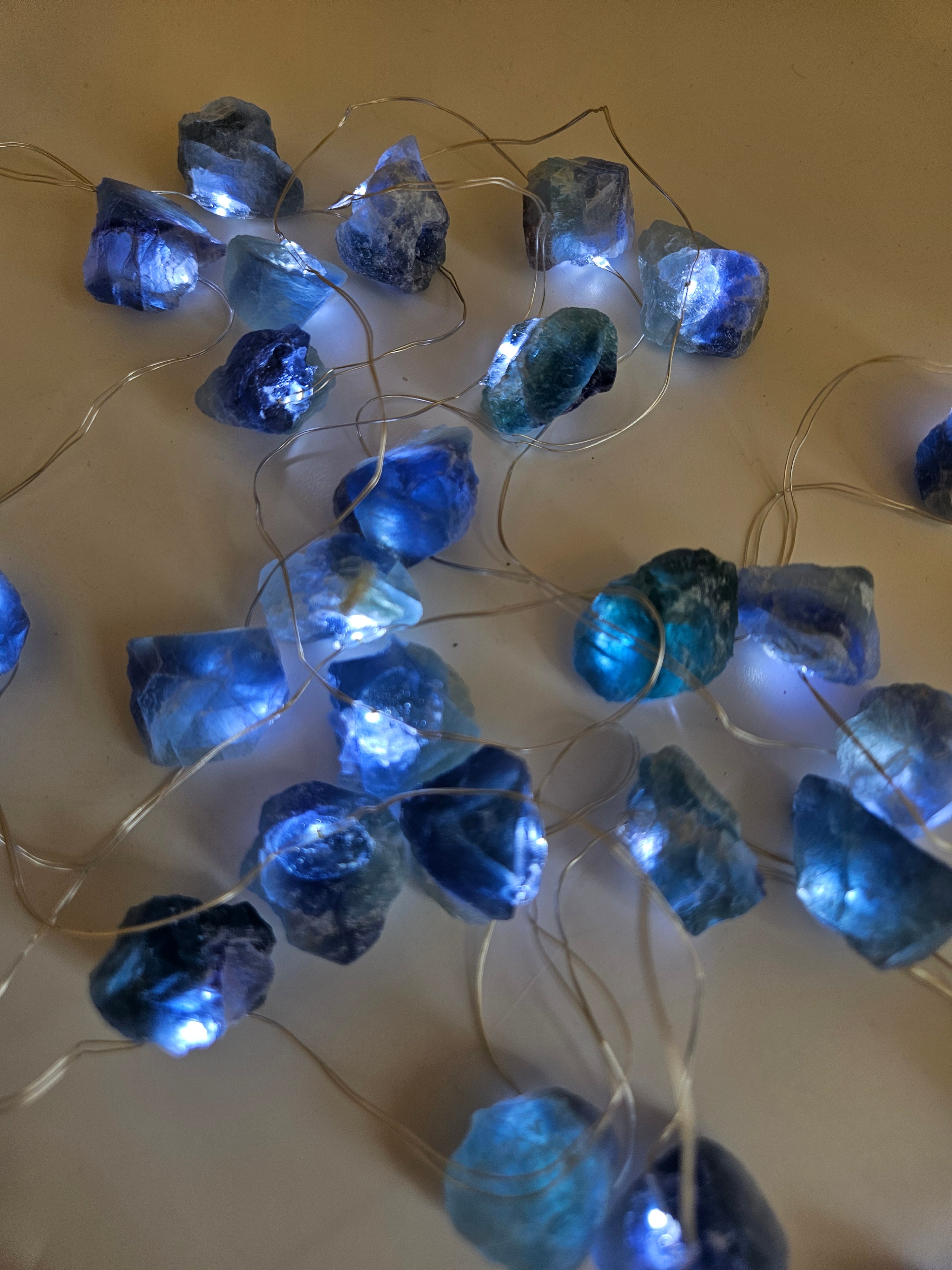 Blue Fluorite String Lights
