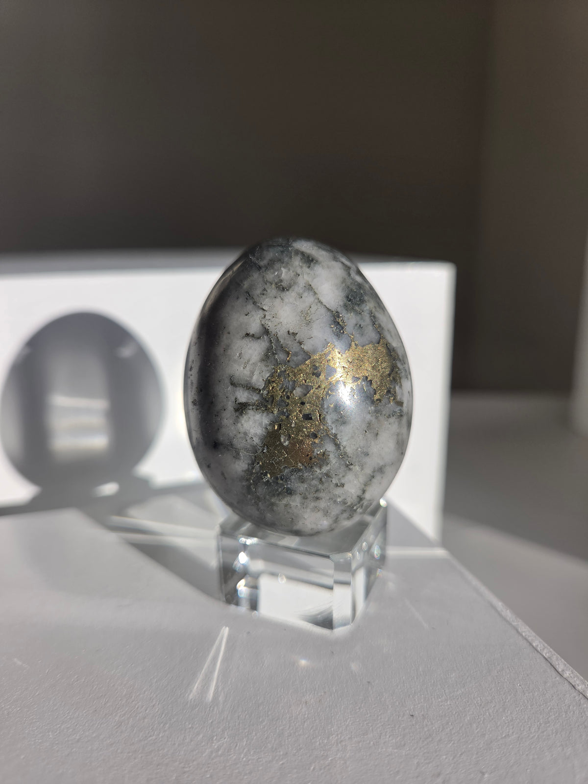 Pyrite x Quartz Egg 001