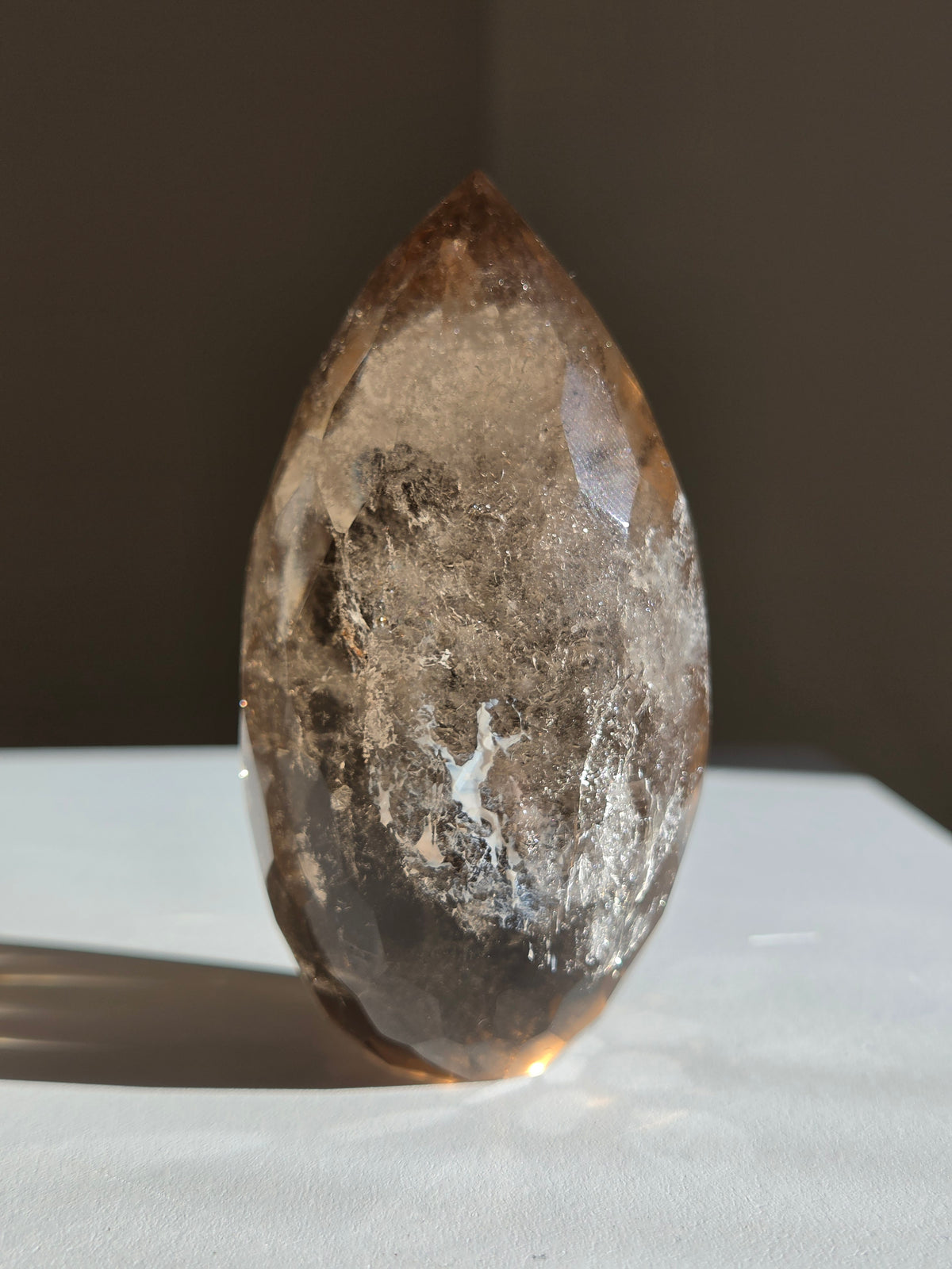 Faceted Smoky Quartz Freeform 008