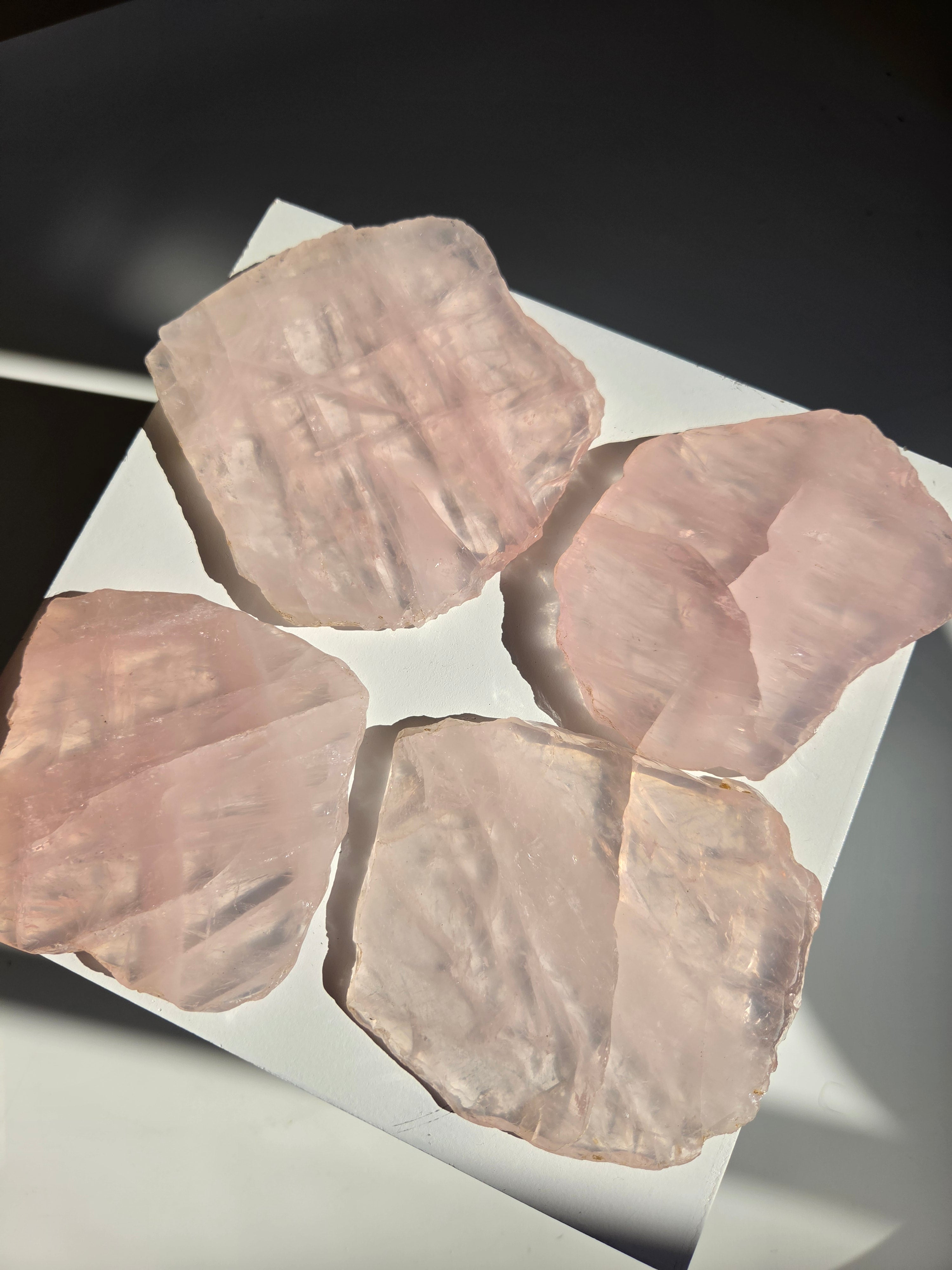 Rose Quartz Slab Set 003