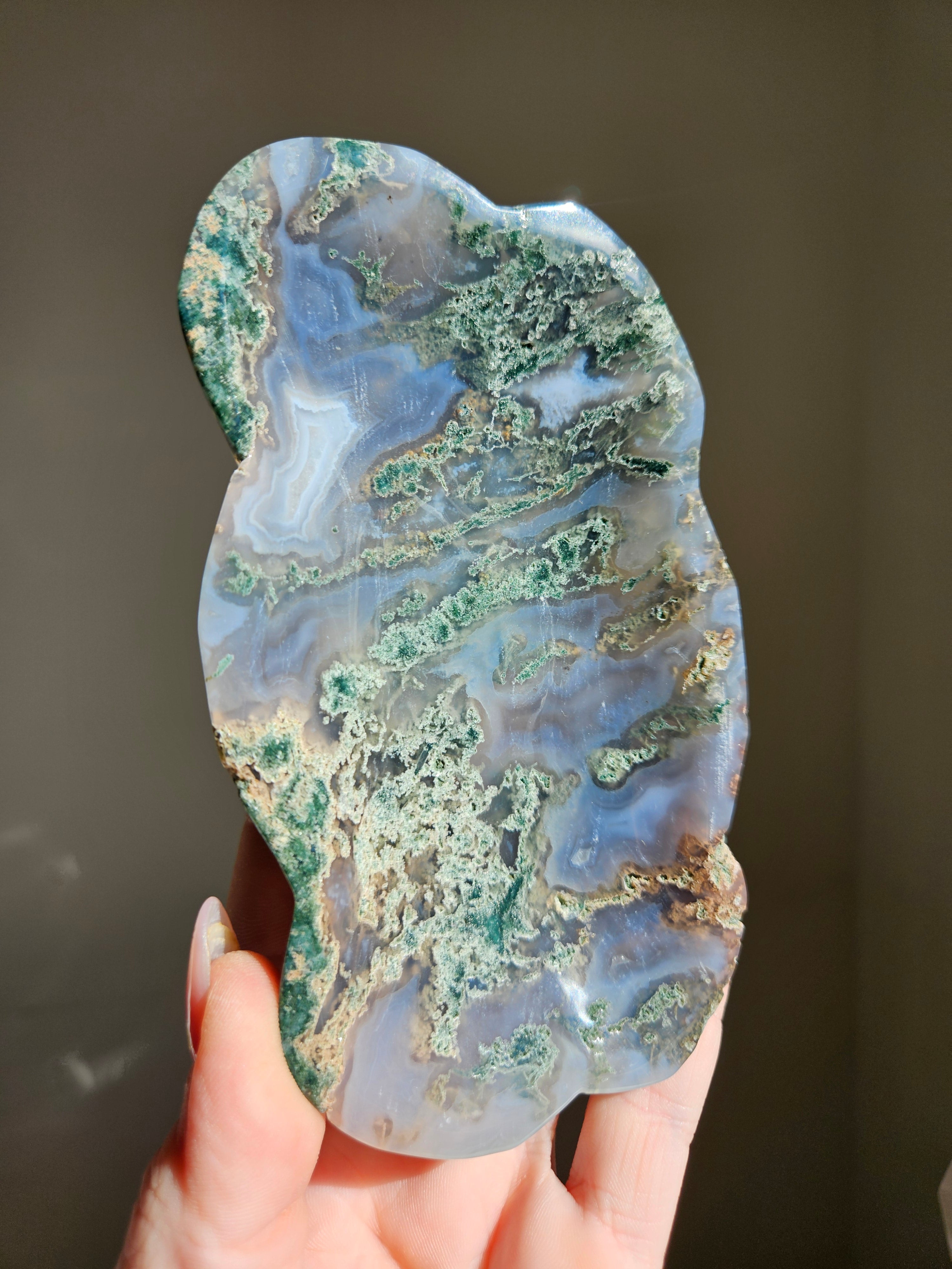 Moss Agate Freeform Bowl 002