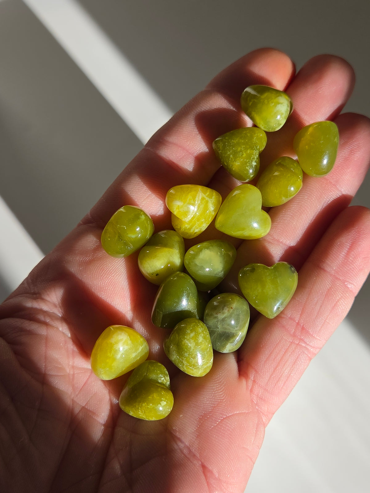 Green Opal Mini Hearts | set of three