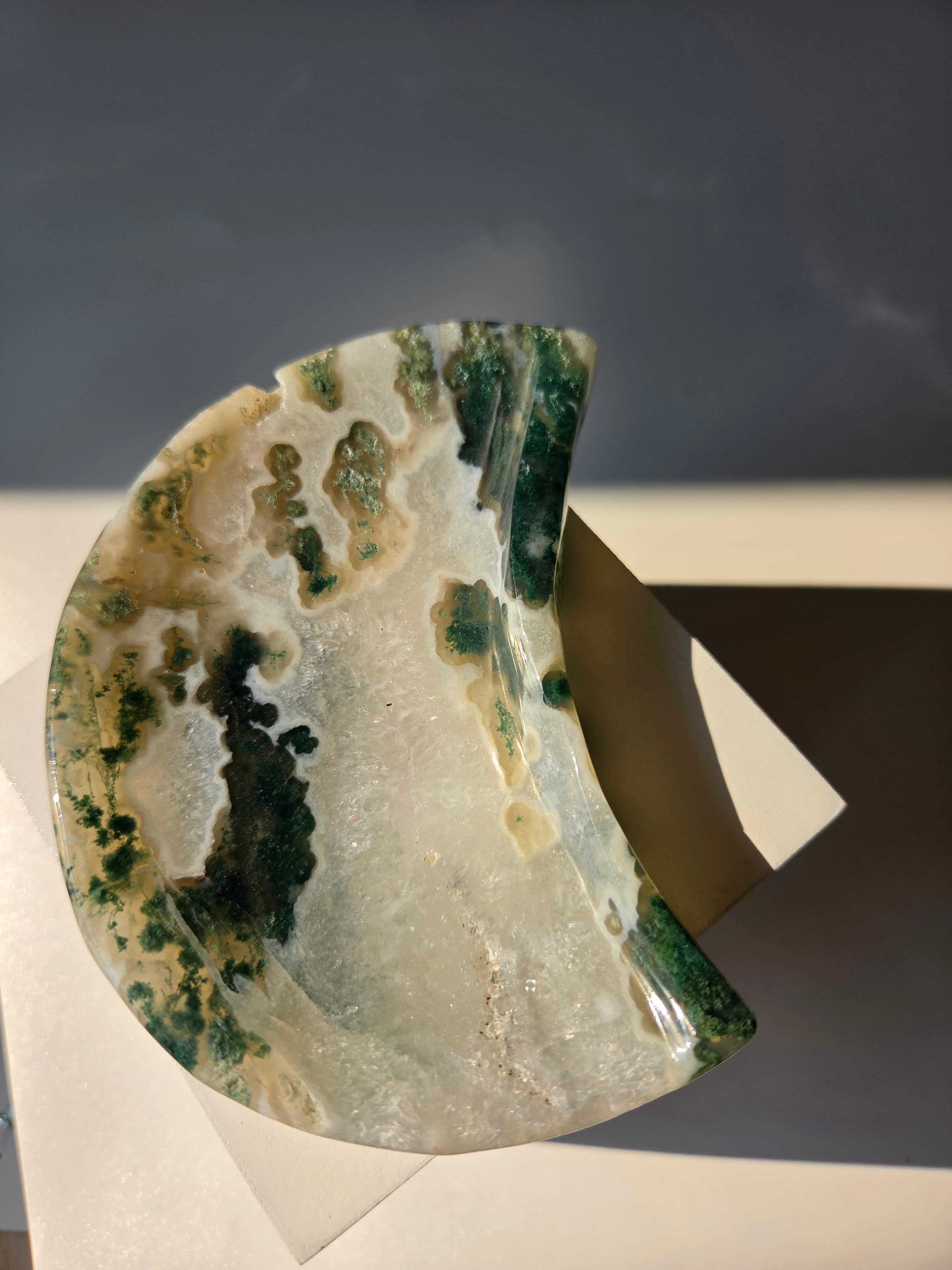 Moss Agate Moon Bowl 002