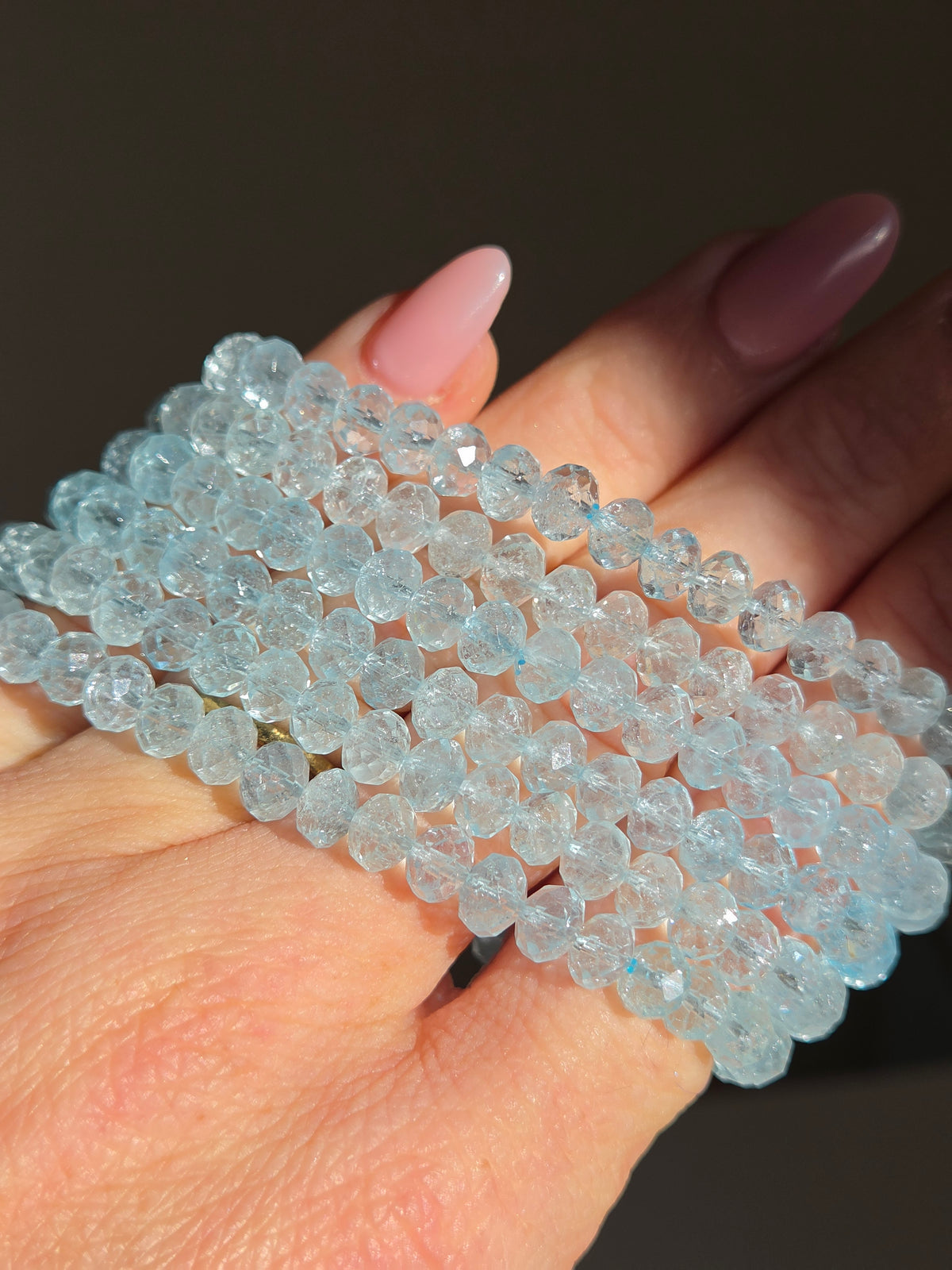 Faceted Aquamarine Bracelet