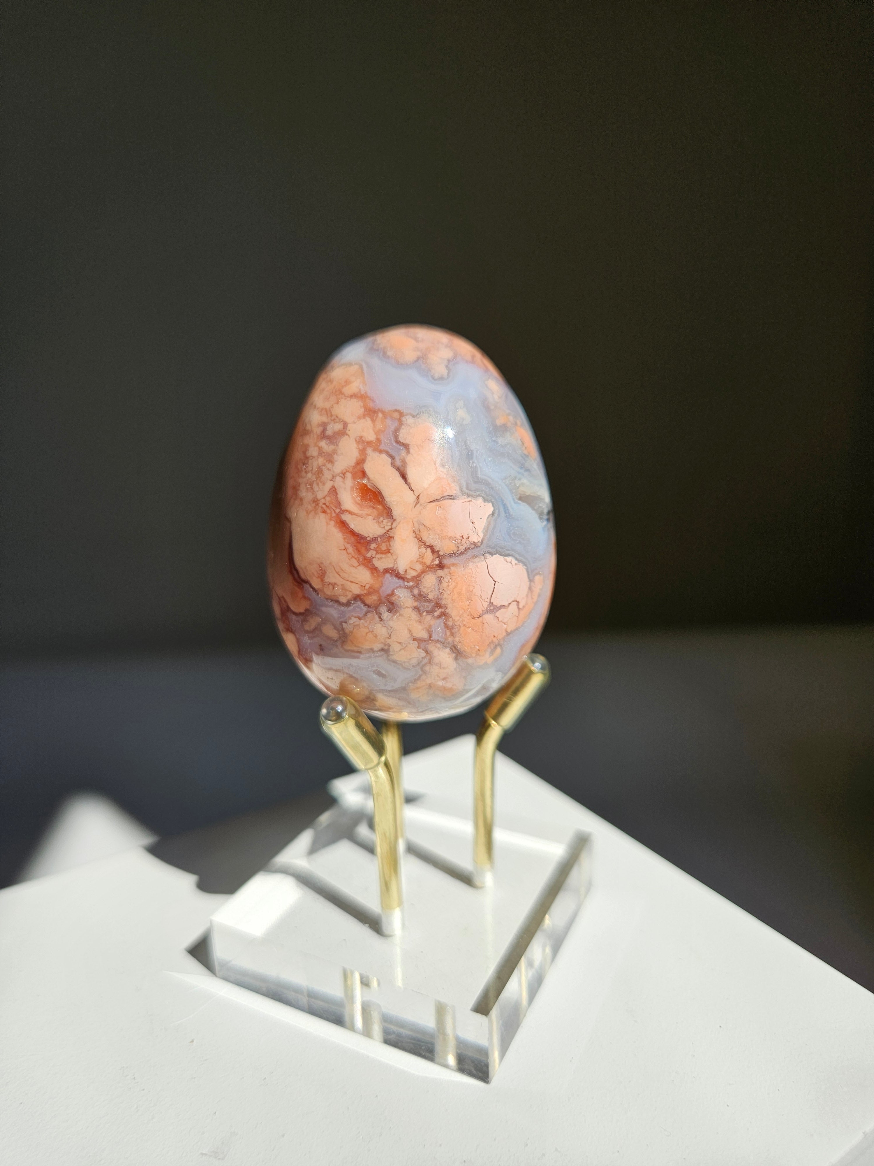 Pink Agate Egg 006