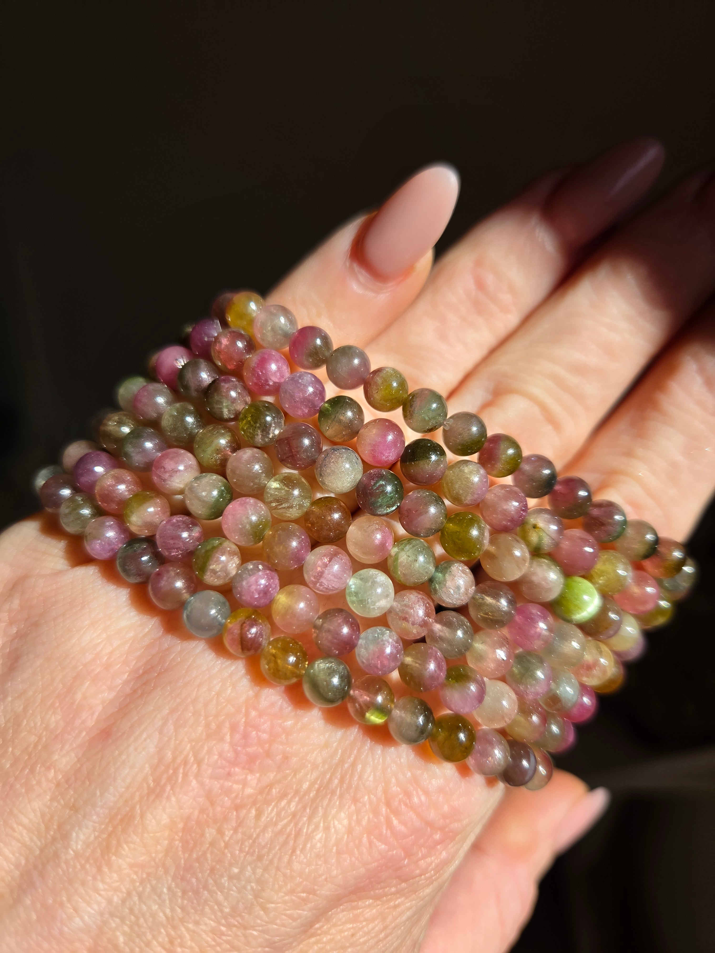 Watermelon tourmaline Bracelet | 6mm