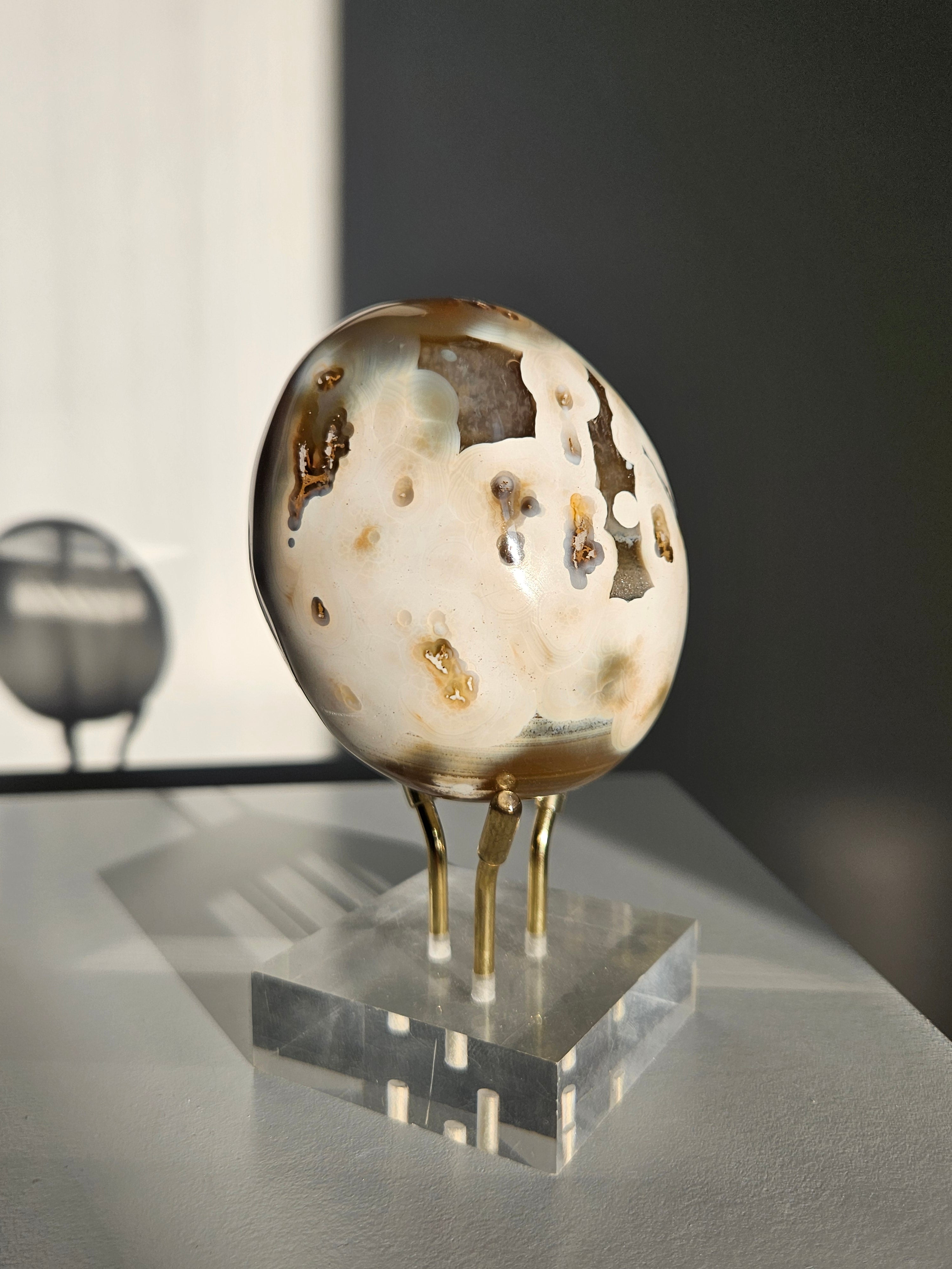 Orca agate x Carnelian Freeform 011