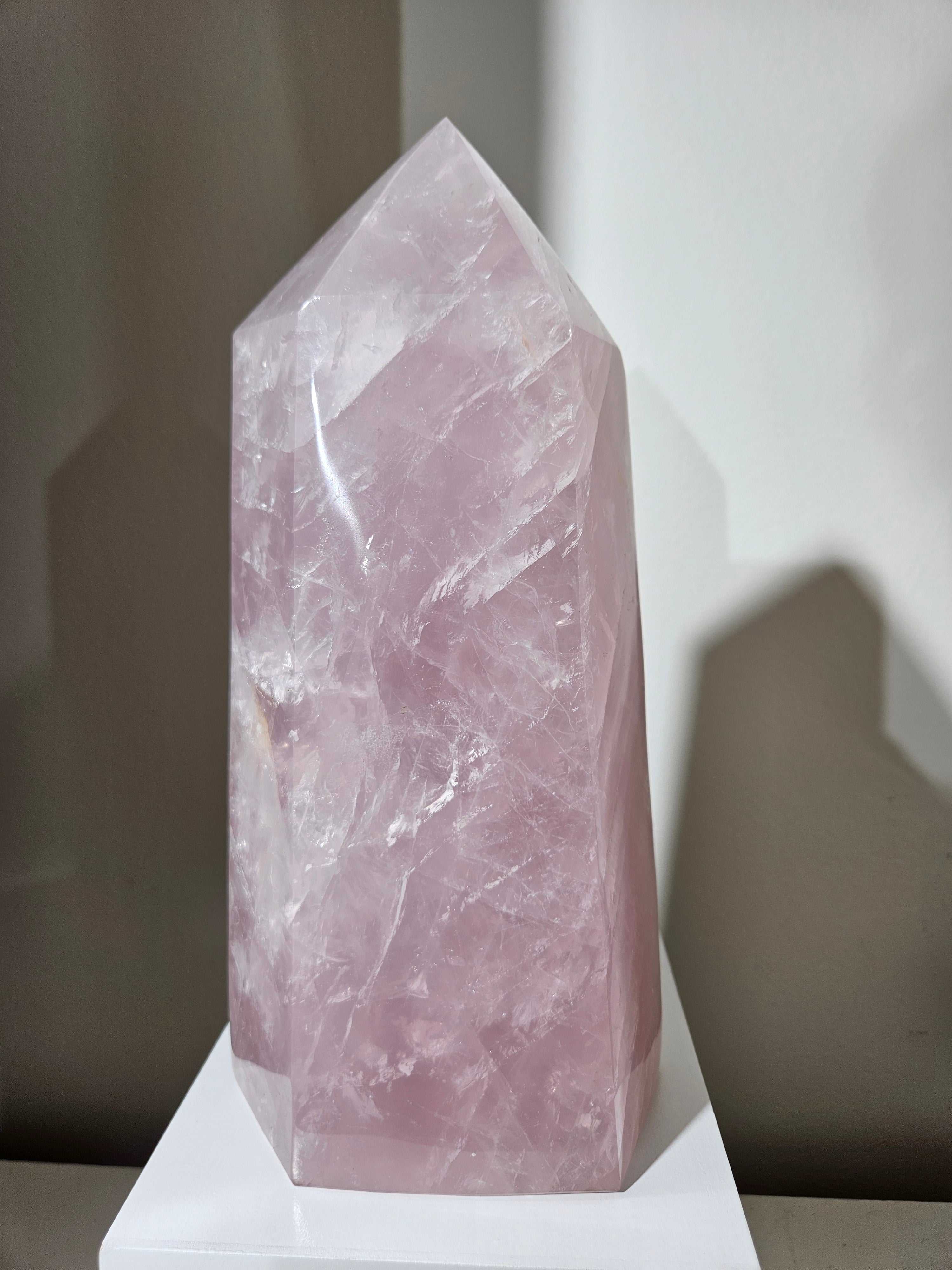 Lavender Rose Quartz Statement Tower