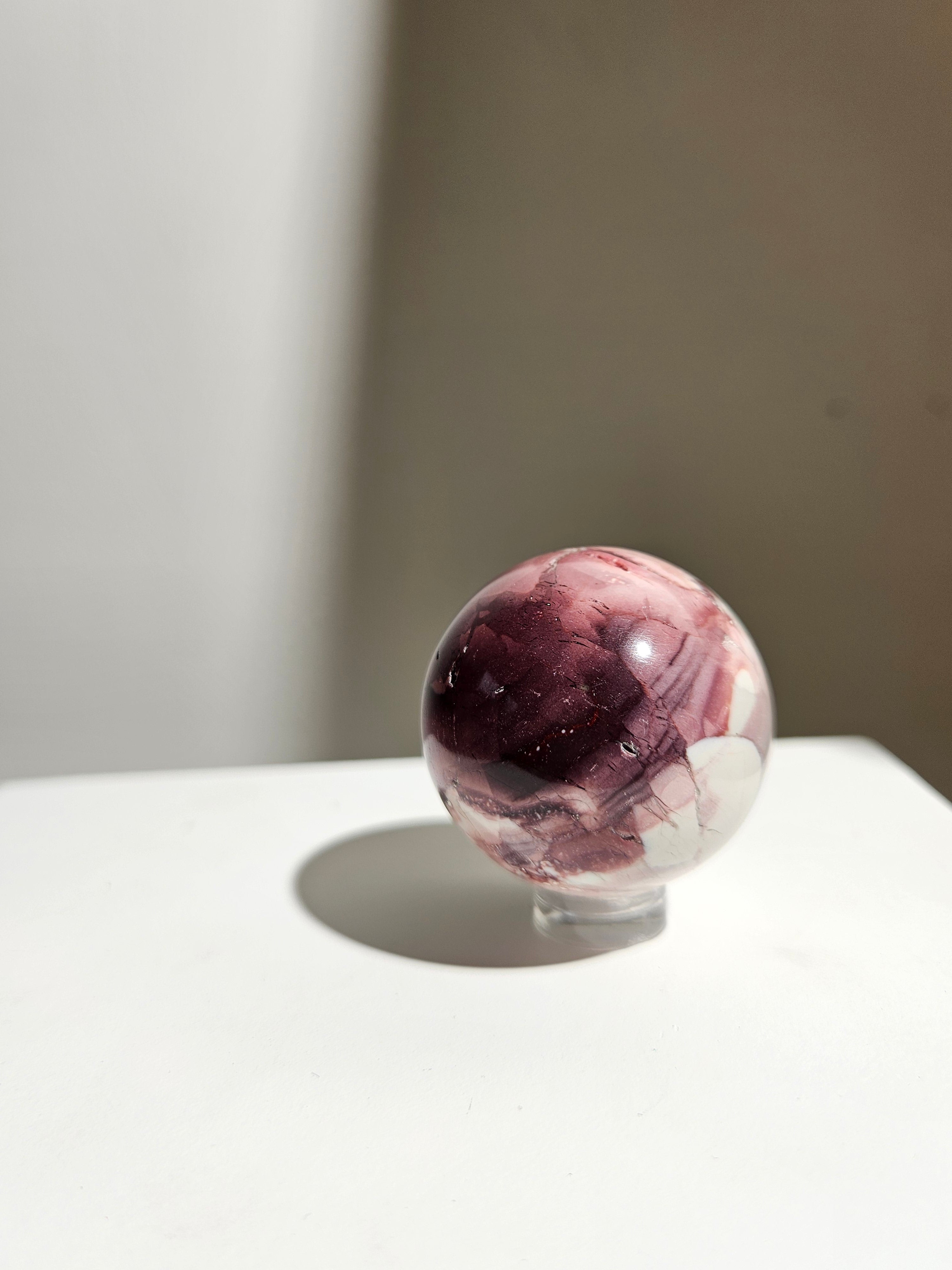 Hyacinth jasper sphere 001