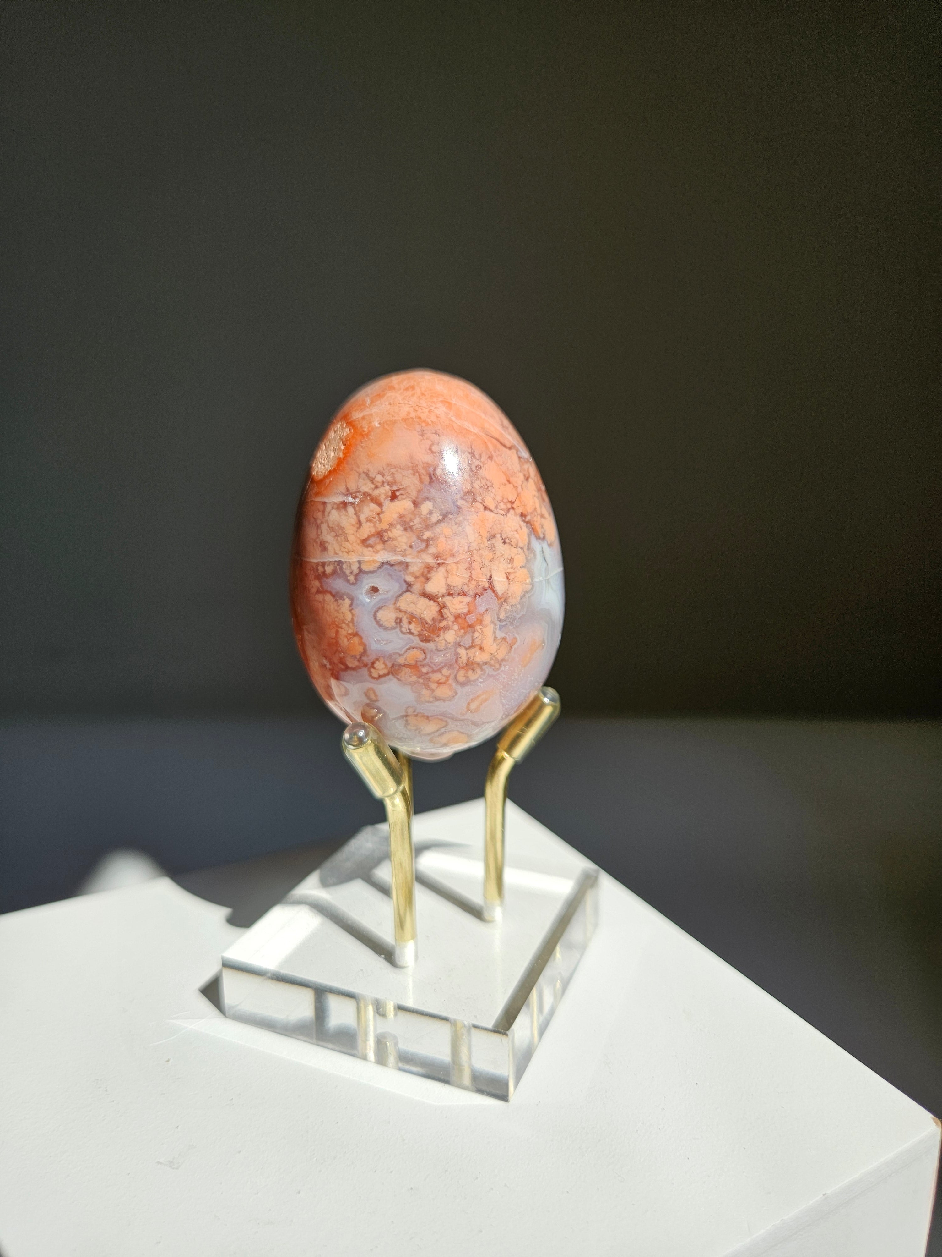 Pink Agate Egg 005