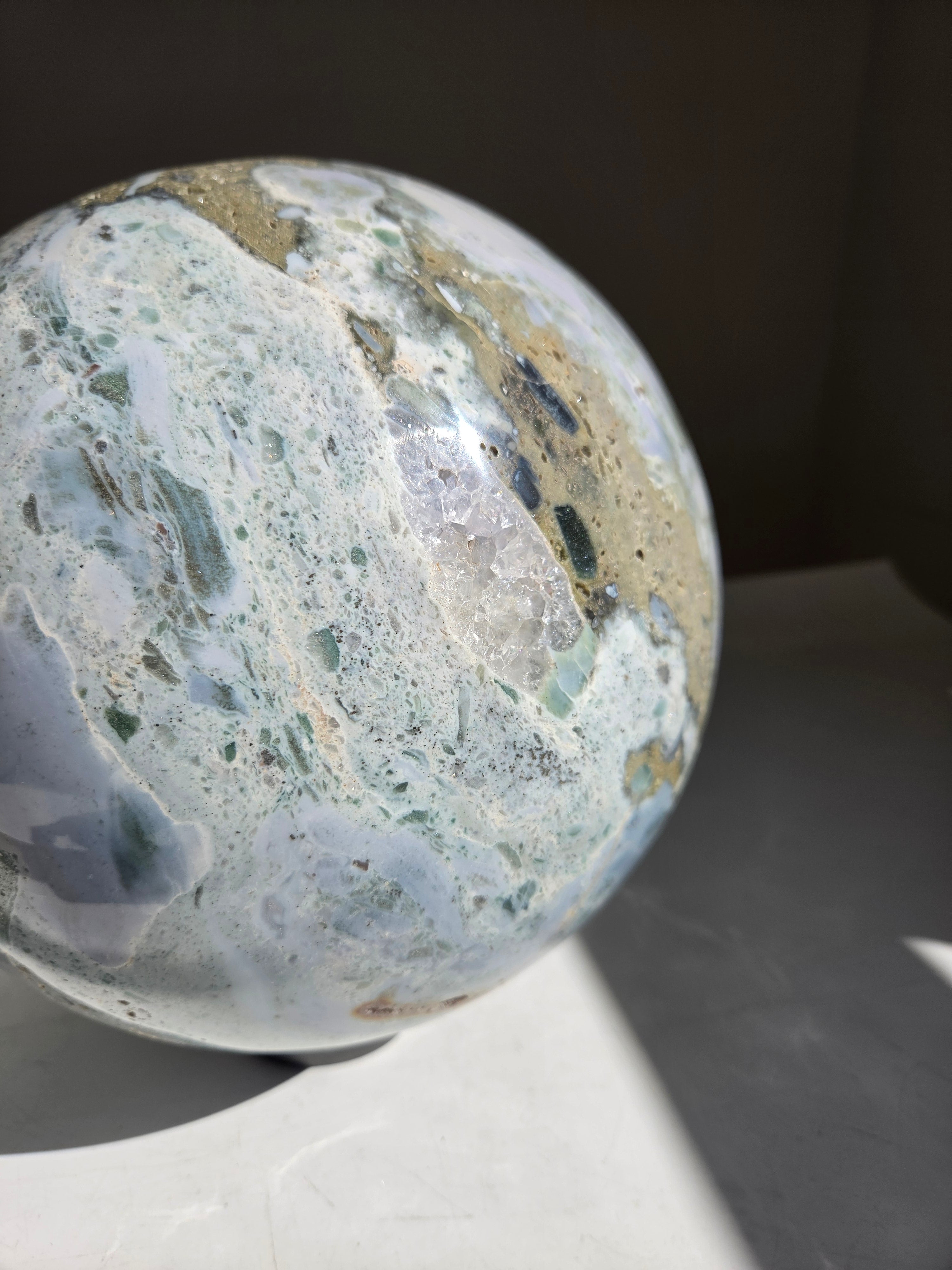 Sea Jasper Statement Sphere