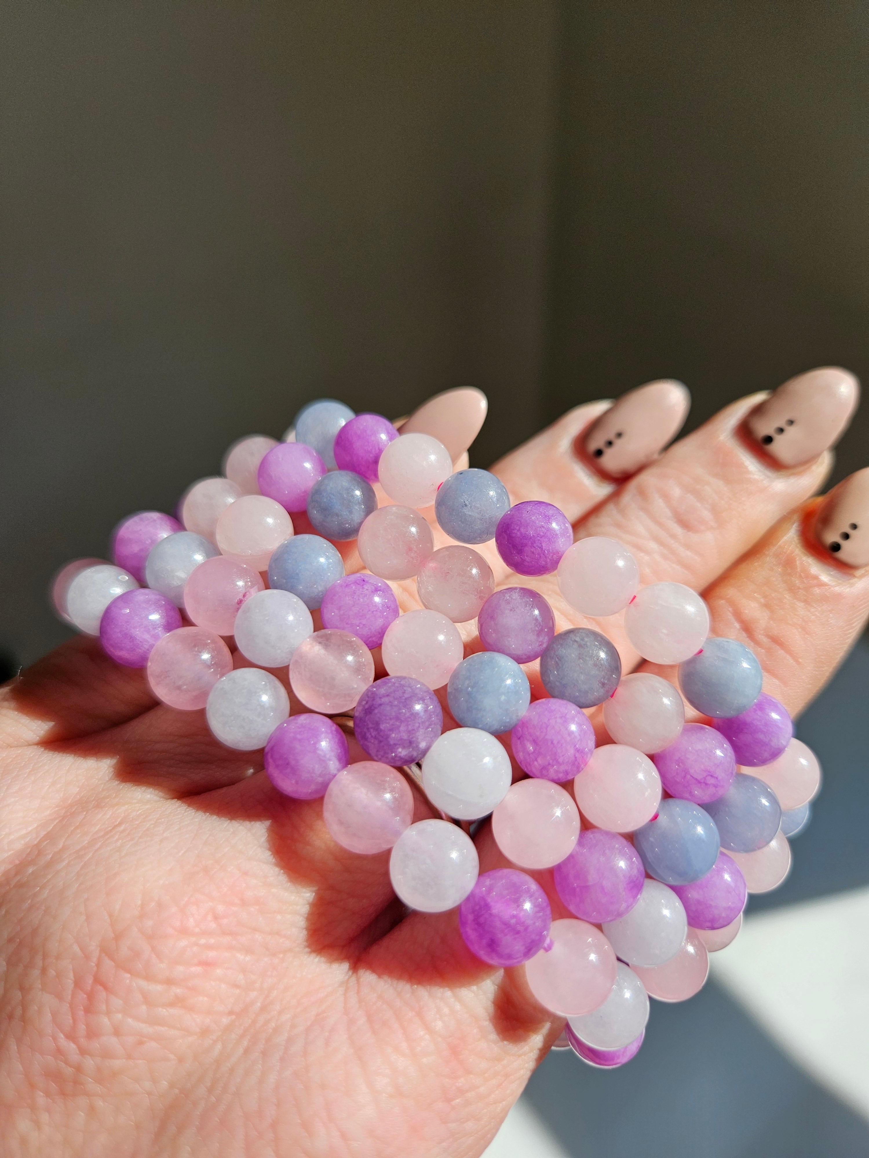 Aquamarine x RQ x Amethyst bracelet | 8mm