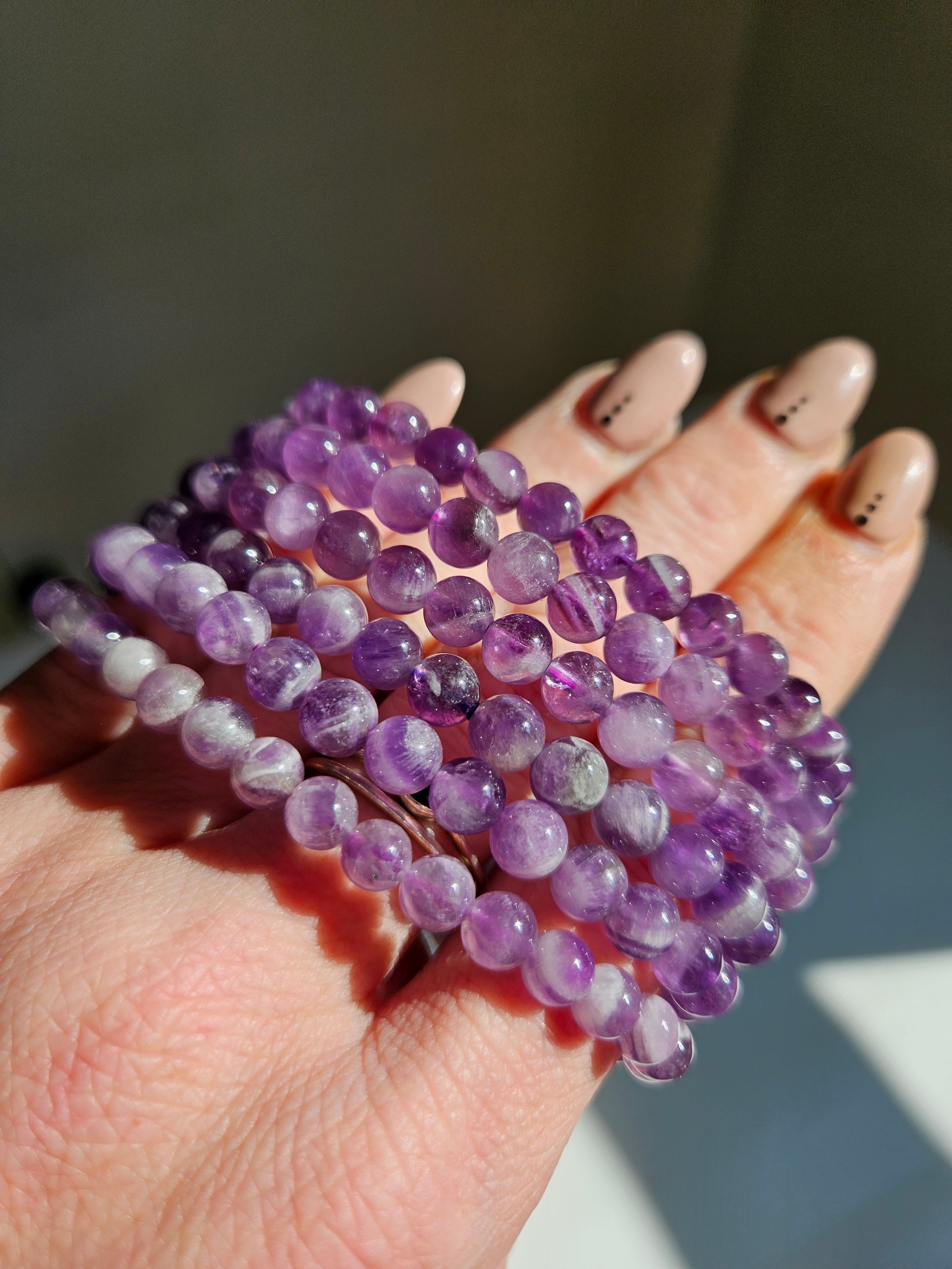Chevron Amethyst bracelet | 6mm