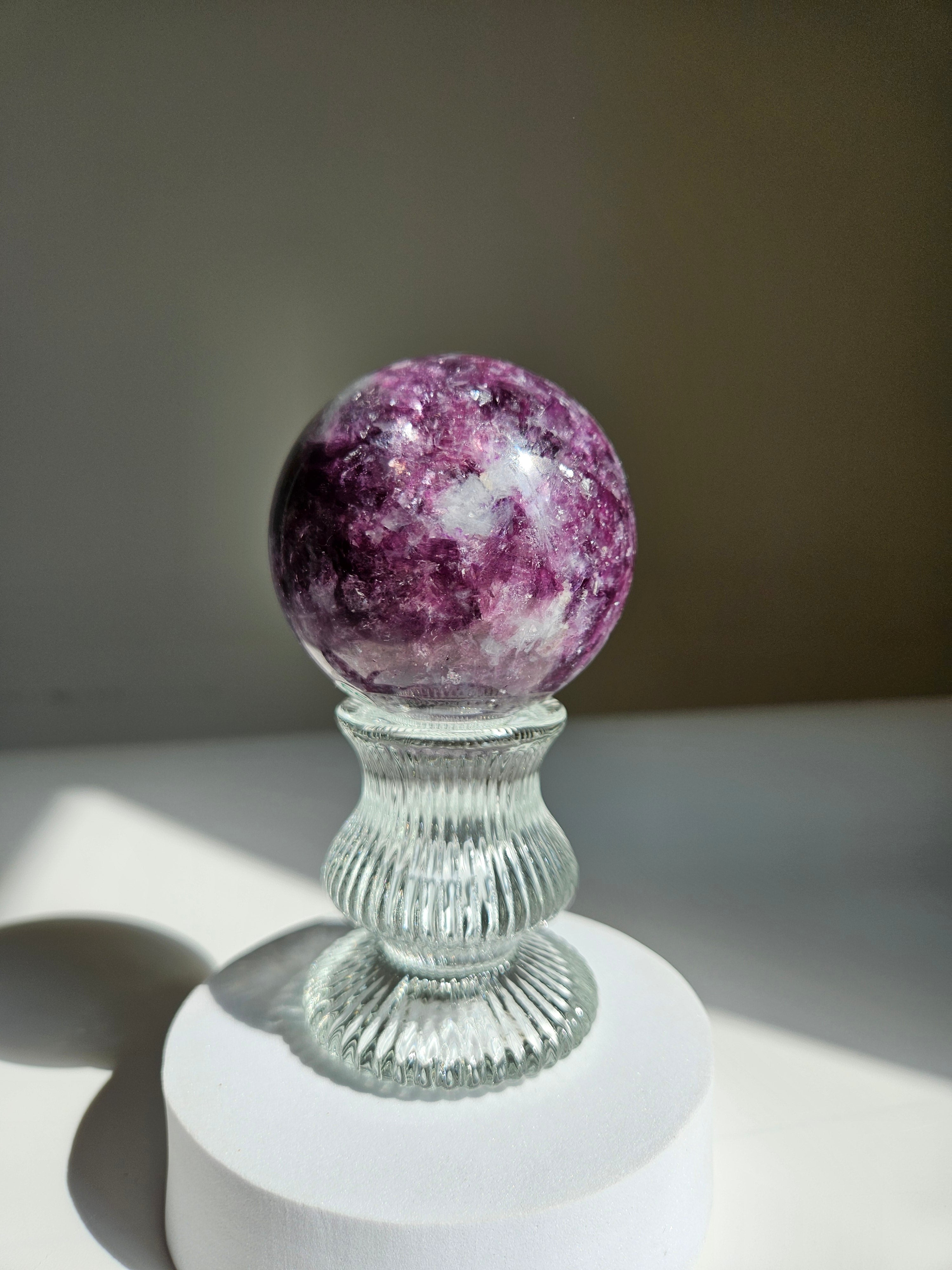 Lepidolite Sphere 004