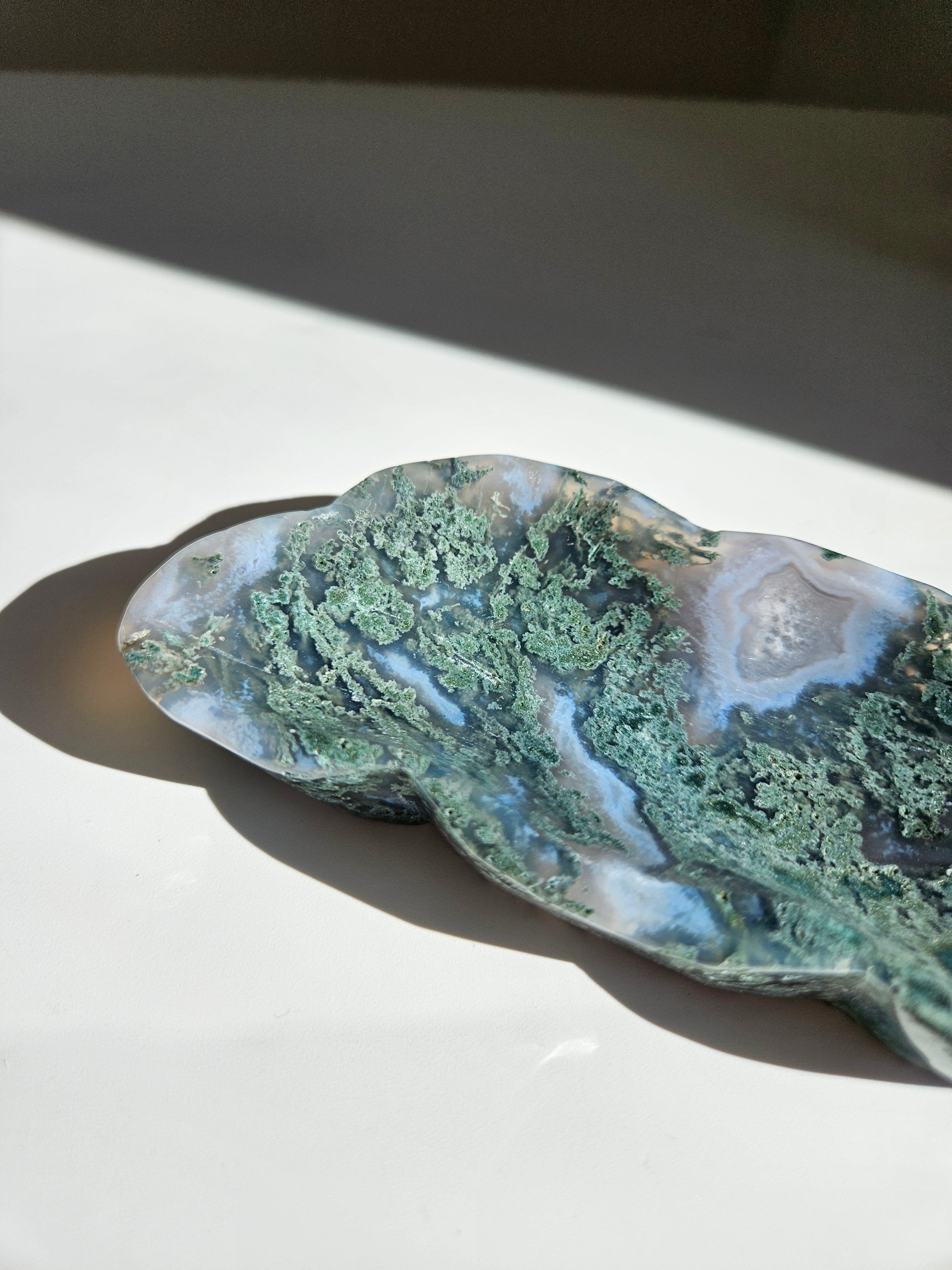 Moss Agate Freeform Bowl 006