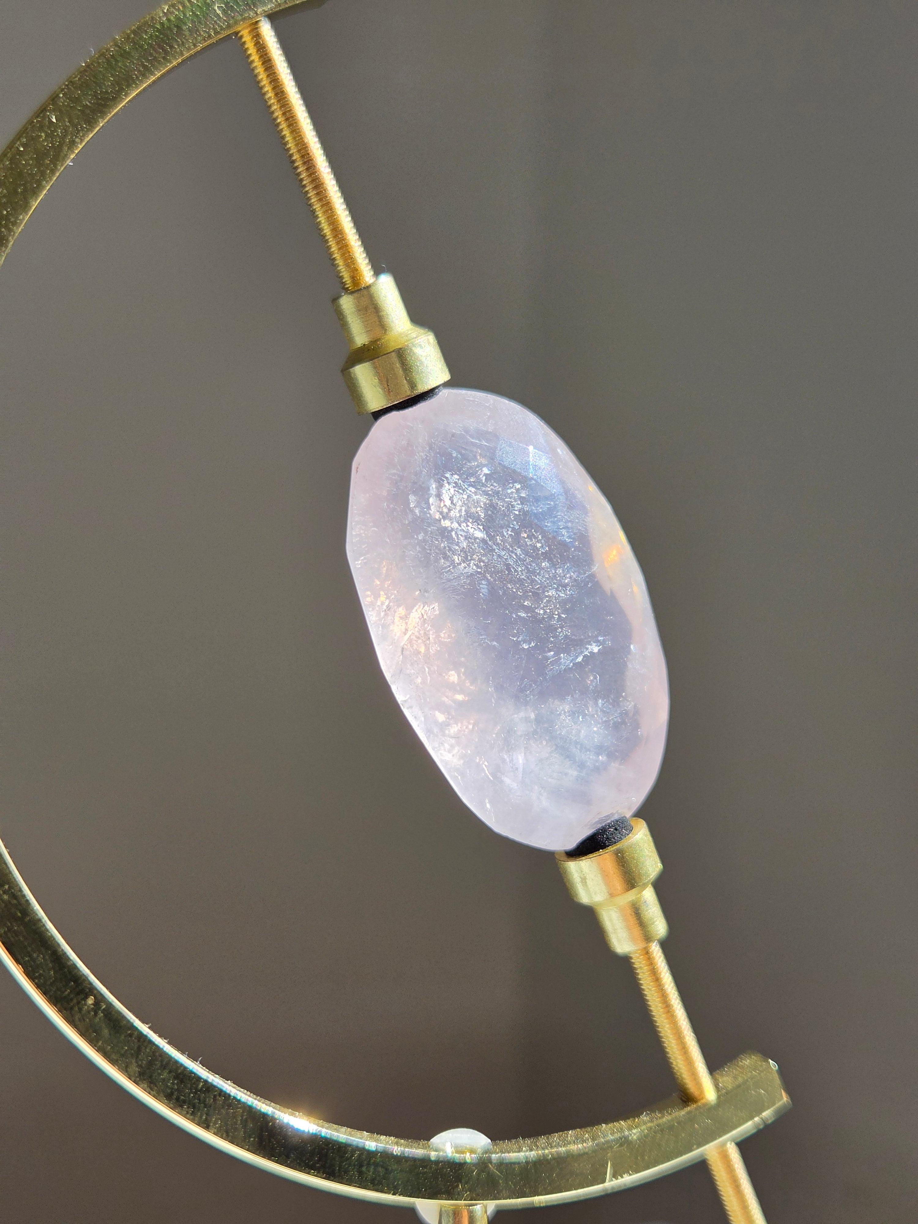 Faceted Rose Quartz on Caliper 012