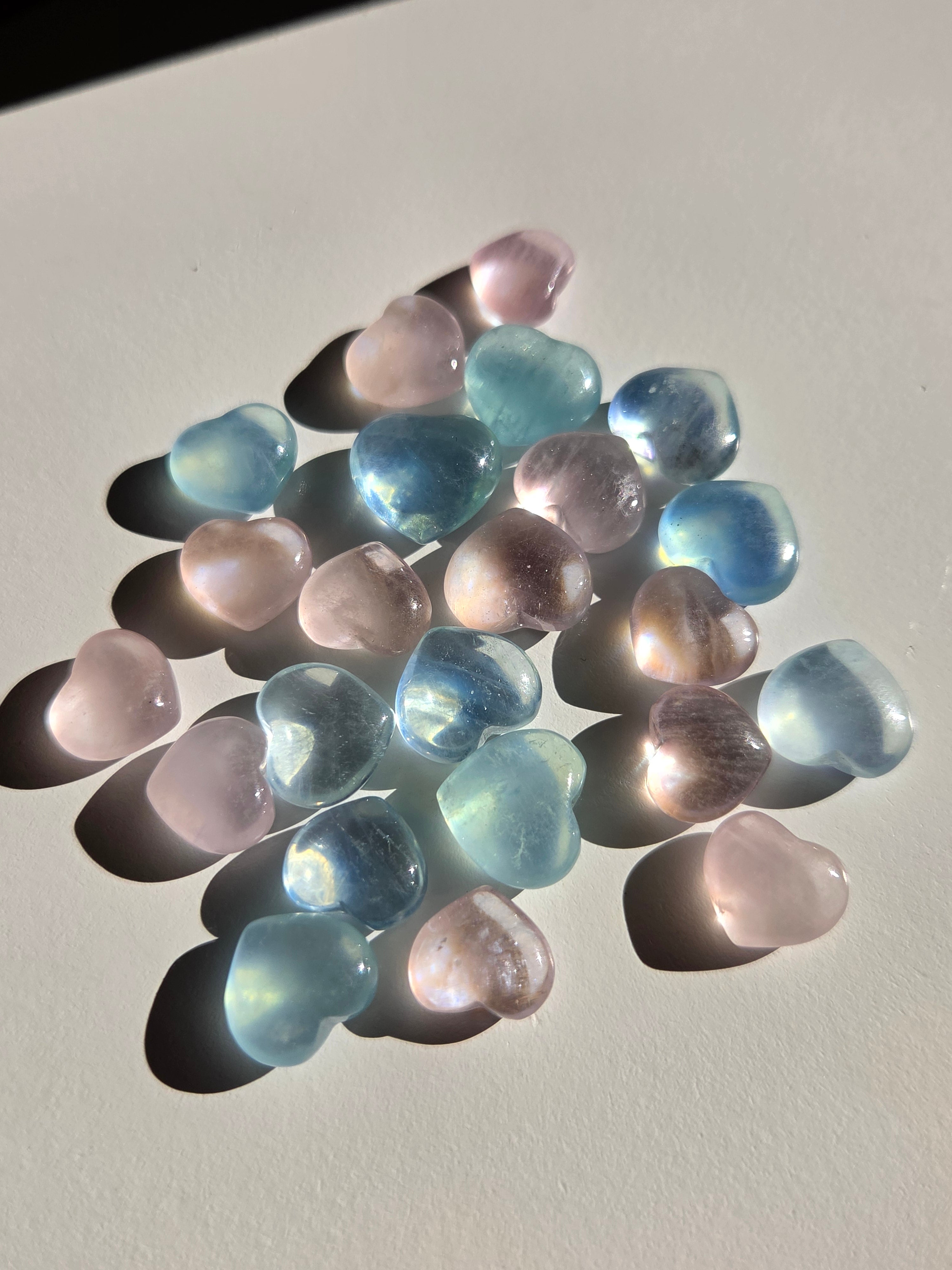 Aquamarine & Morganite Mini Heart Set