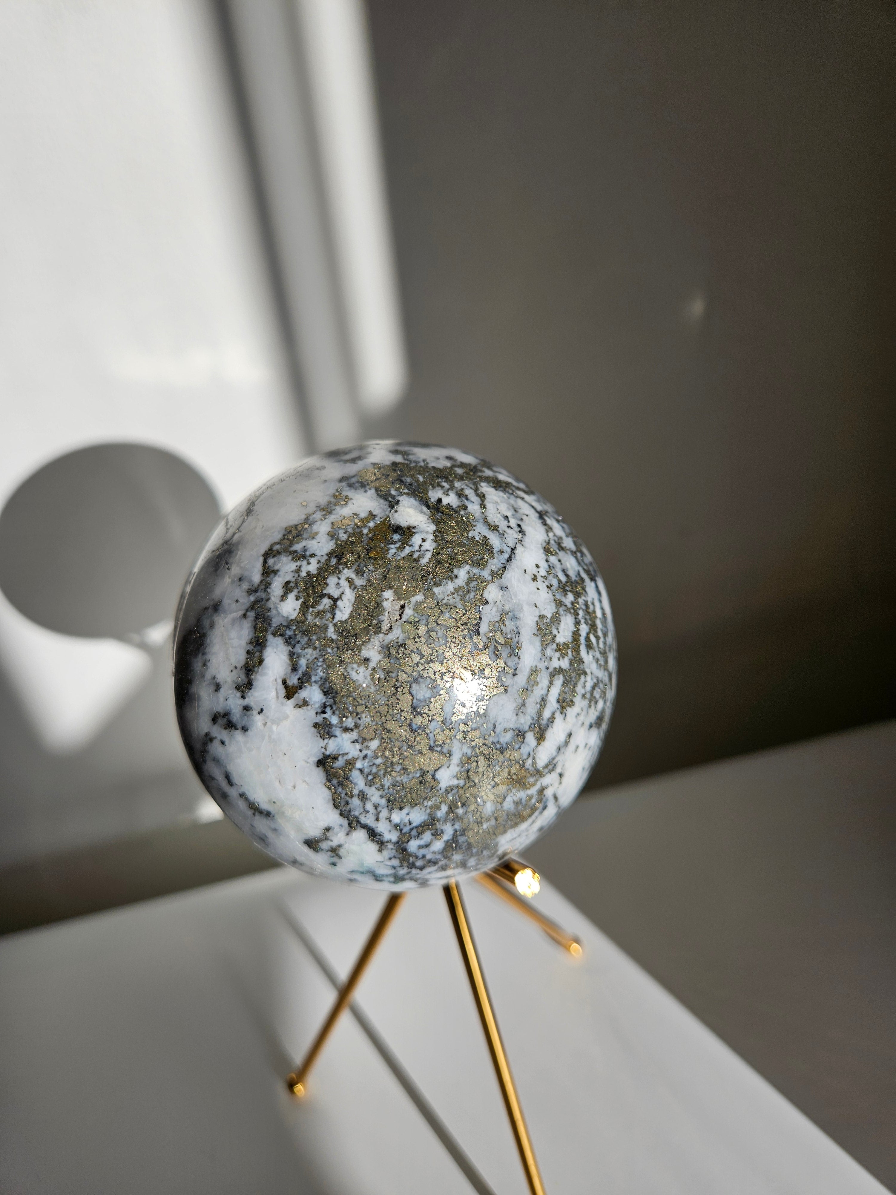 Quartz x Pyrite Sphere 001