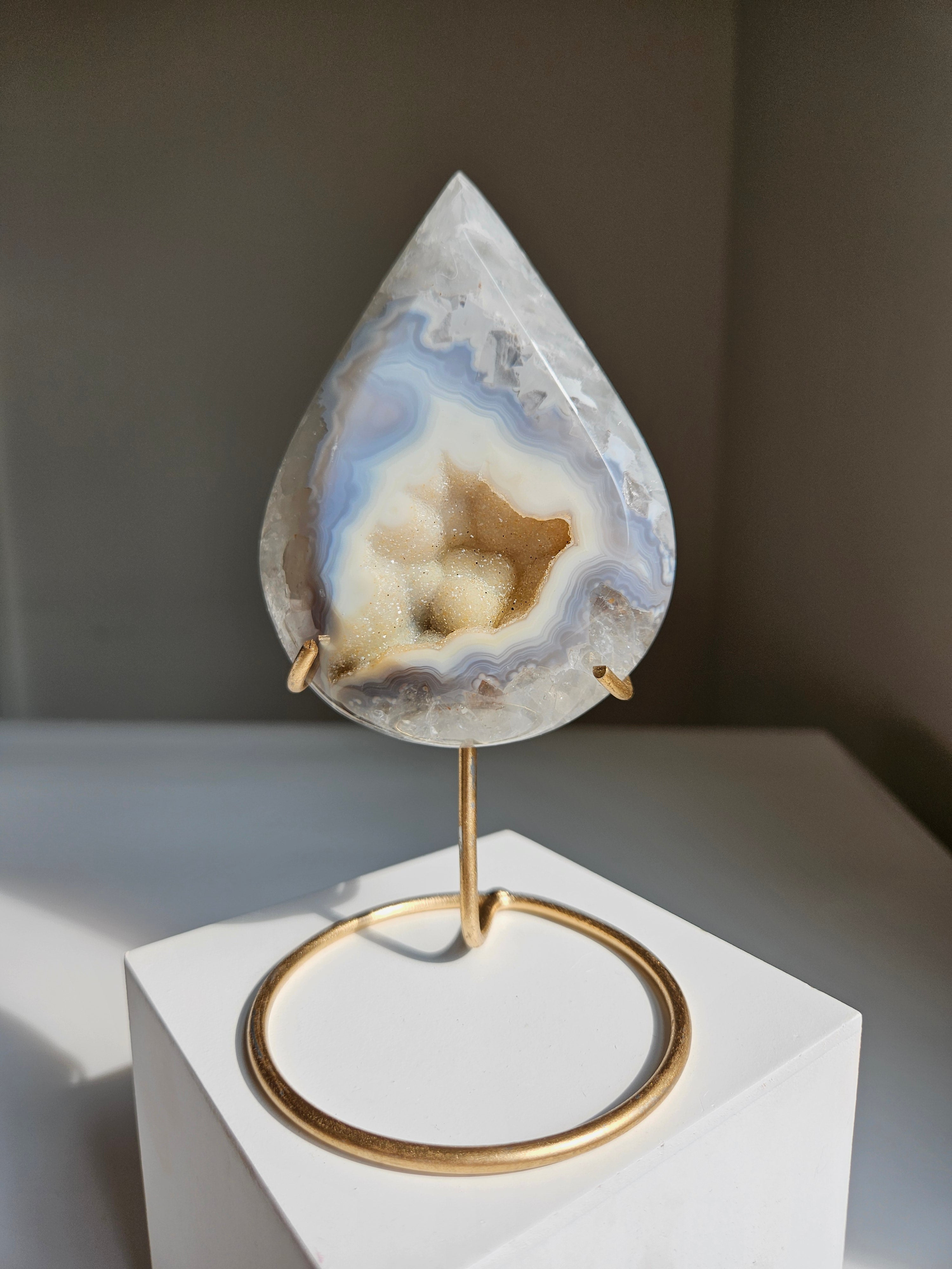 Druzy Agate Teardrop 006