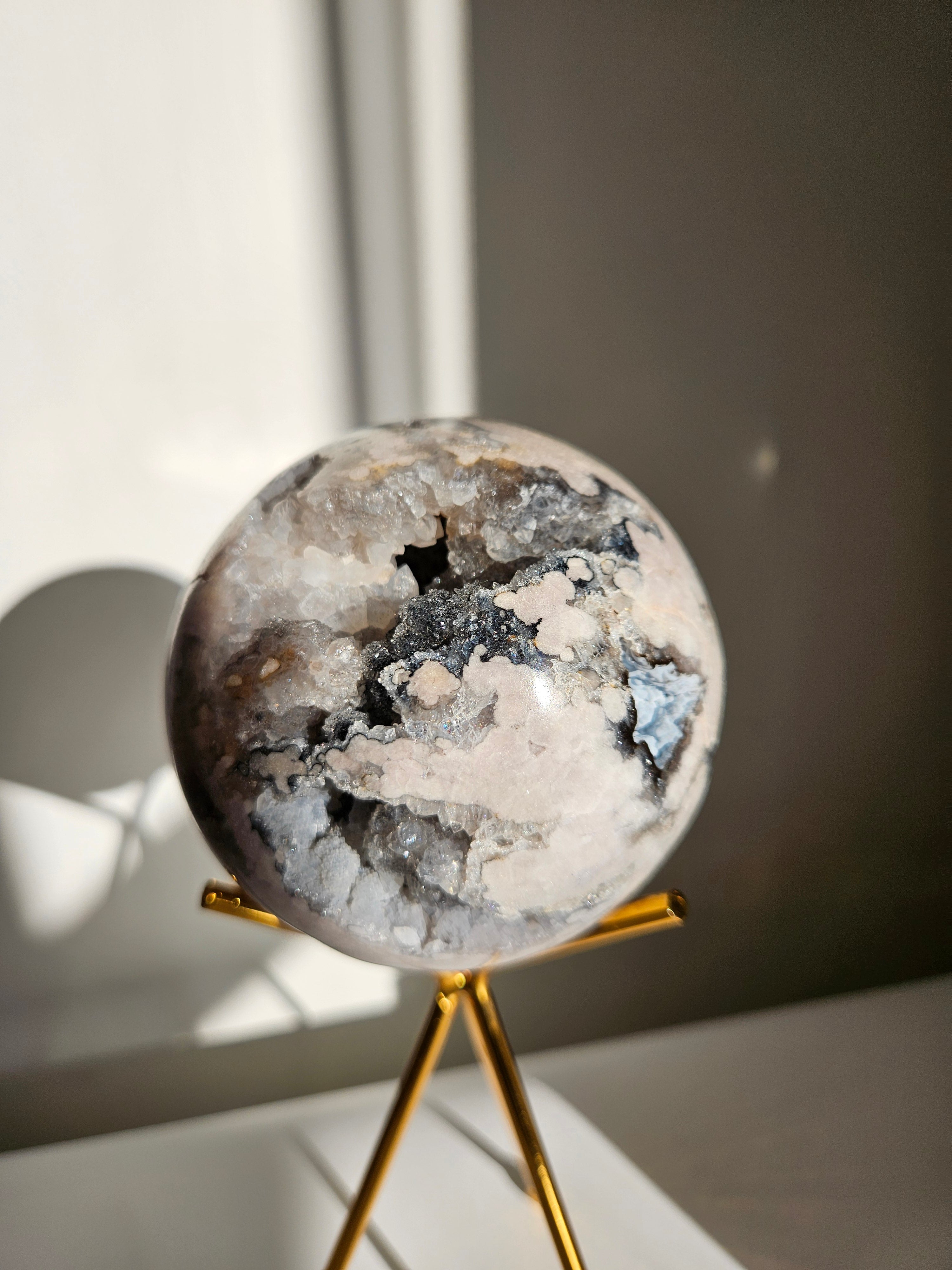 Pink & Blue Amethyst Sphere 001