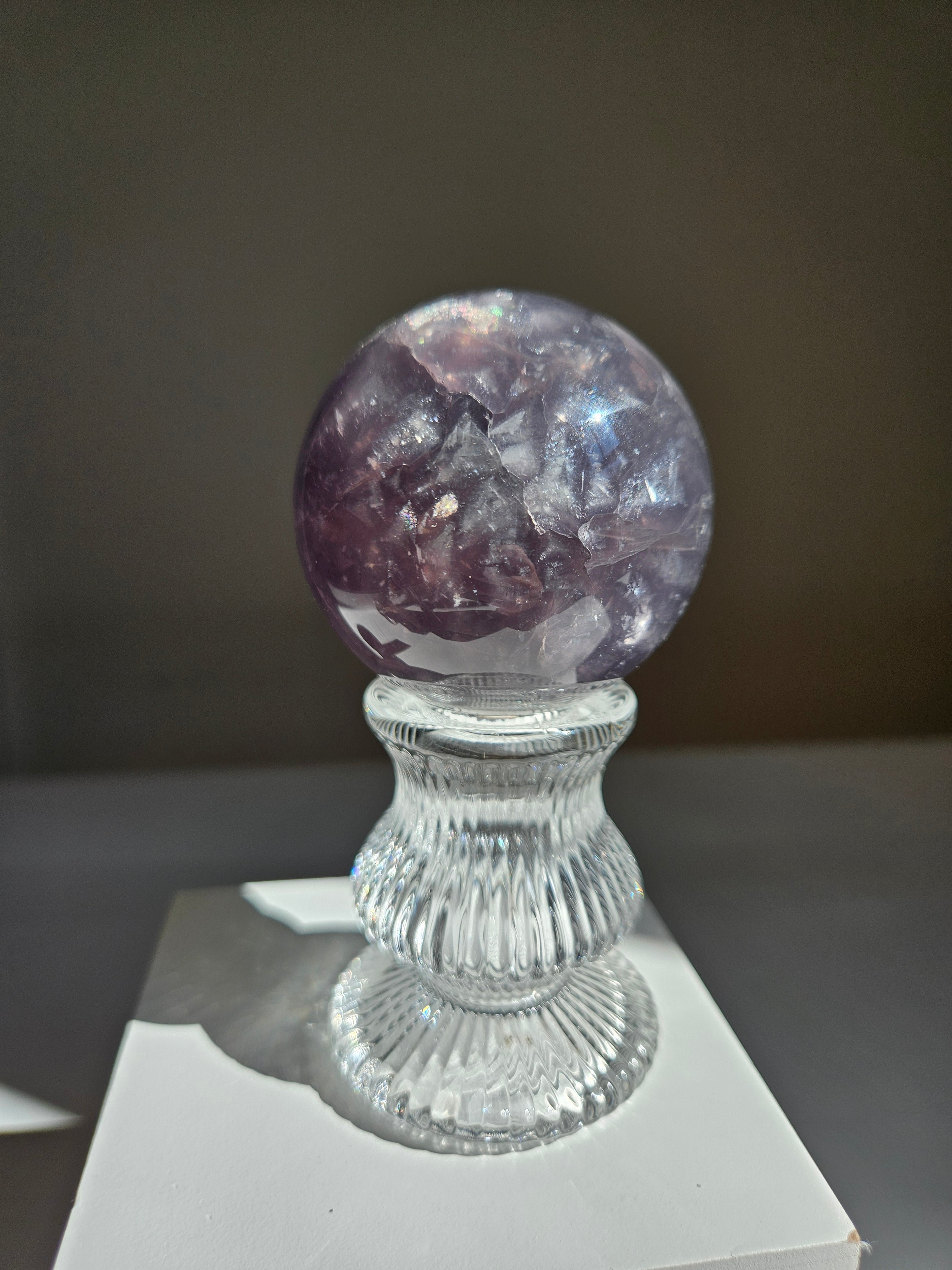 Mica in Fluorite Sphere 006